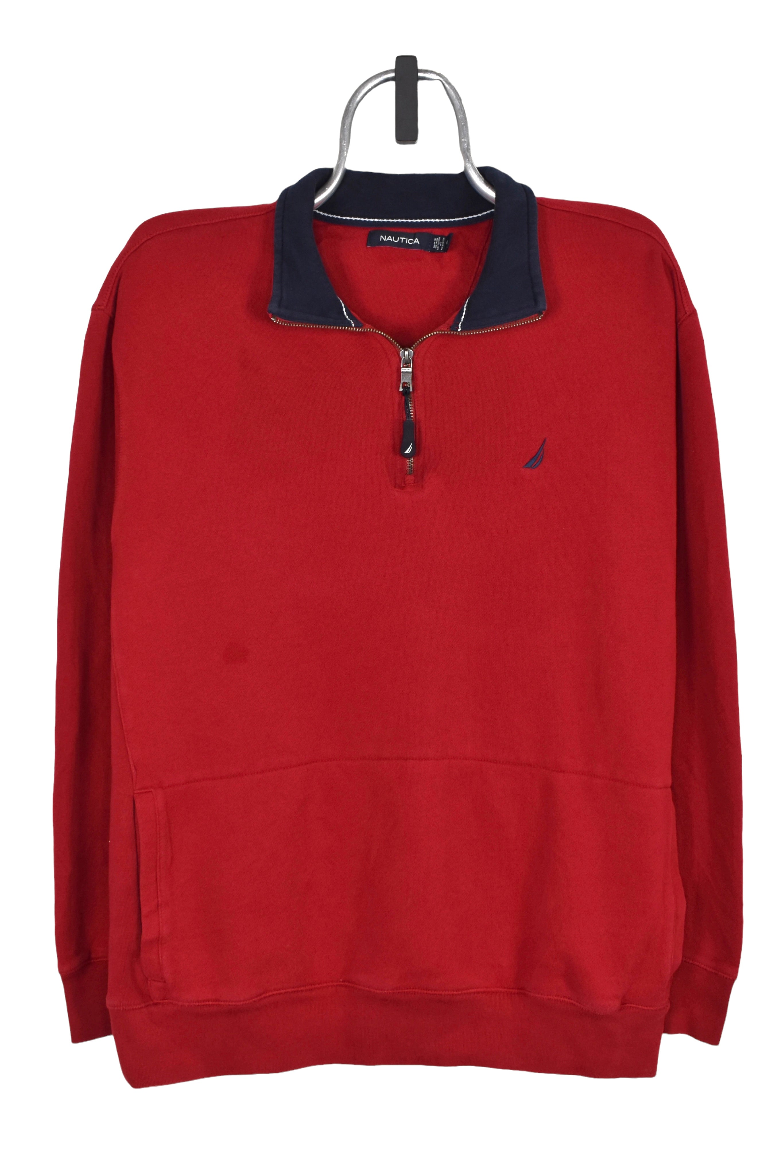 Vintage Nautica 1/4 zip (XL), red embroidered sweatshirt