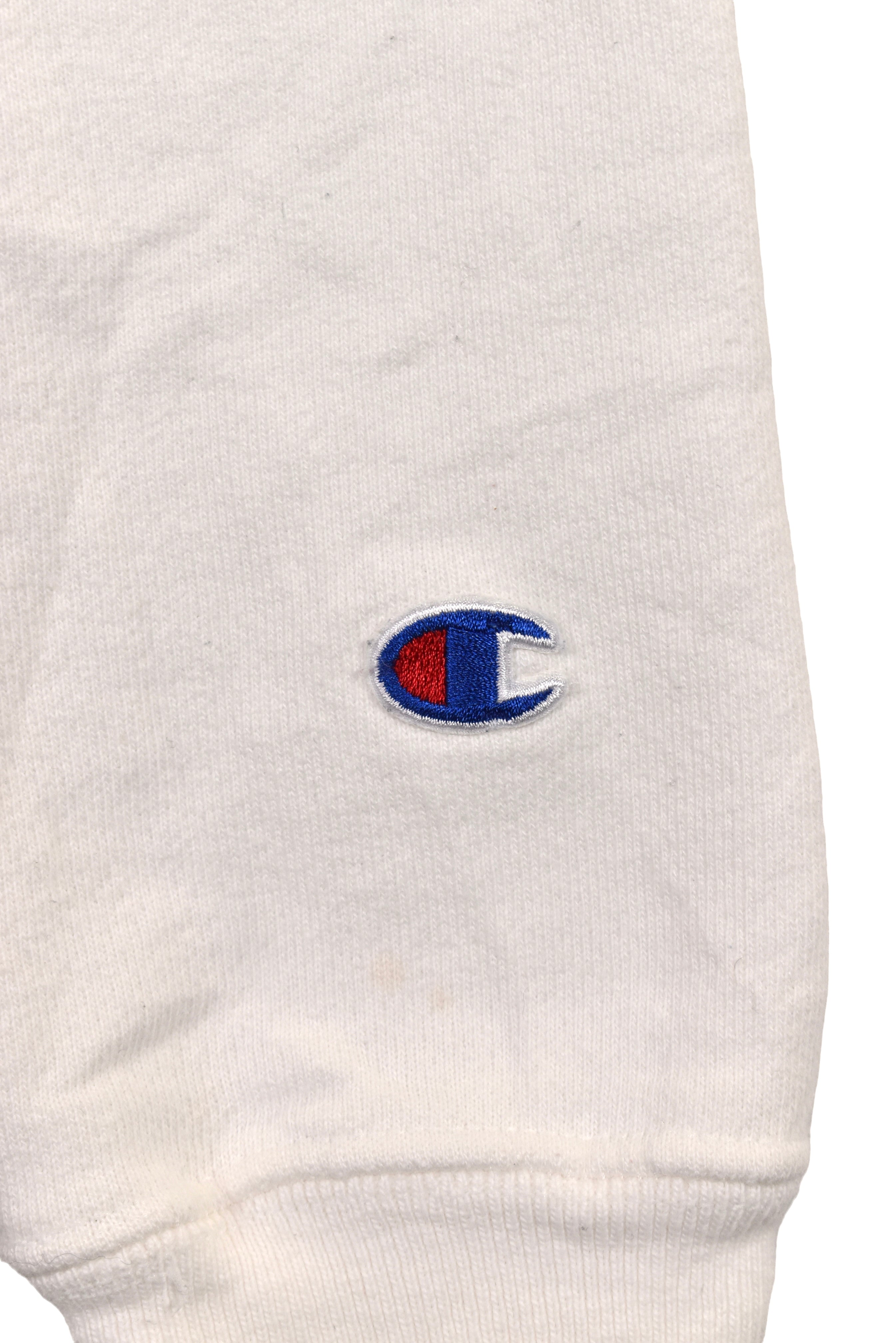 Modern Champion sweatshirt, white embroidered crewneck - Small