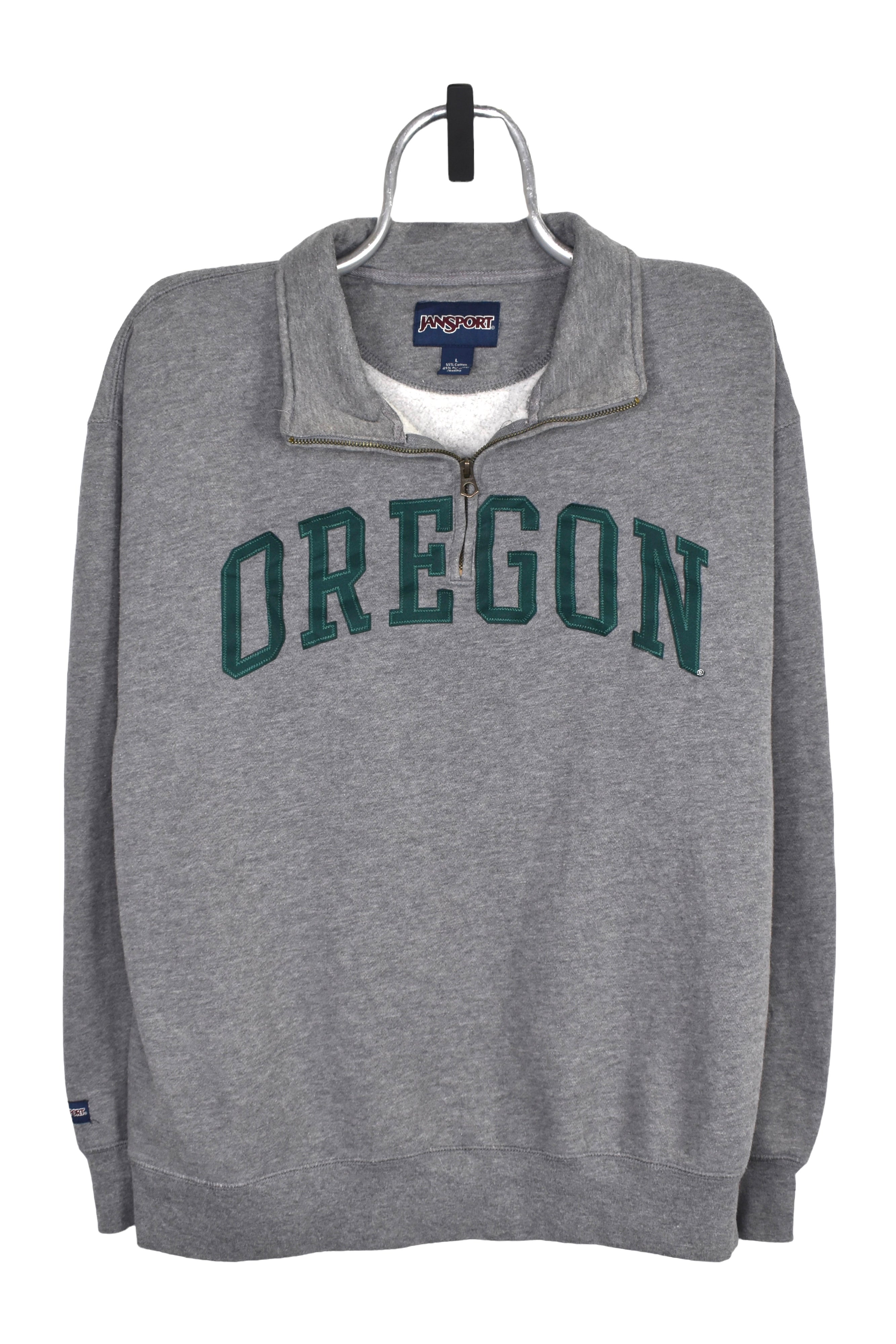 Vintage University of Oregon 1/4 zip (L), grey sweatshirt