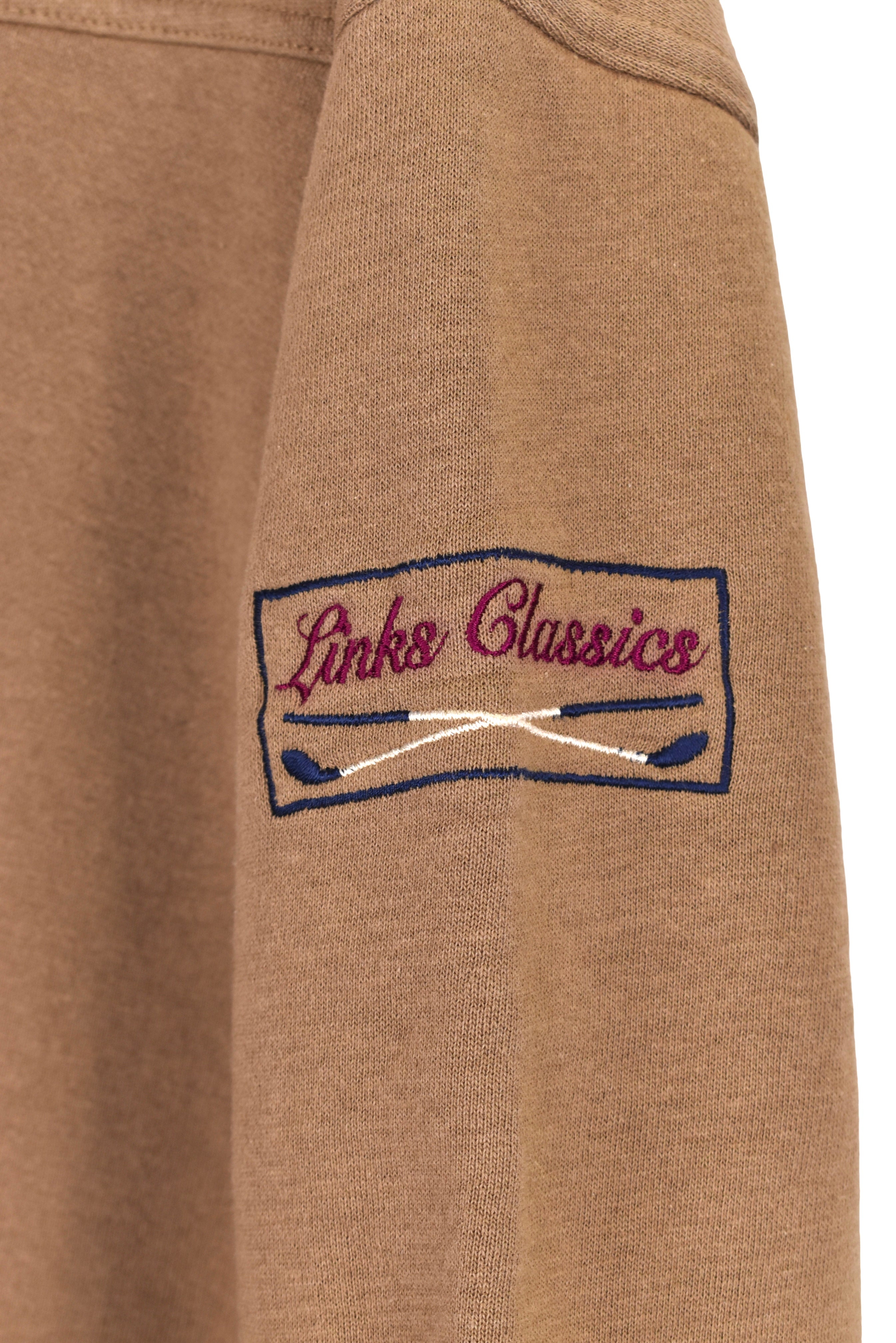Vintage golf sweatshirt, brown embroidered crewneck - XXL