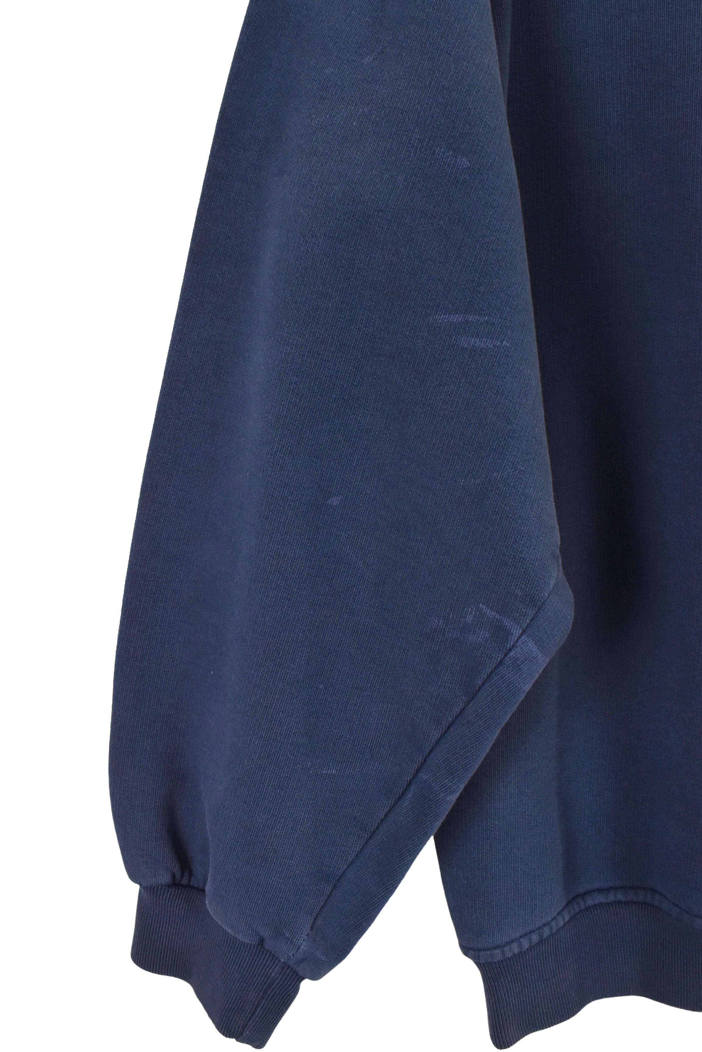 Vintage Fila sweatshirt, navy blue embroidered 1/4 zip jumper - Small