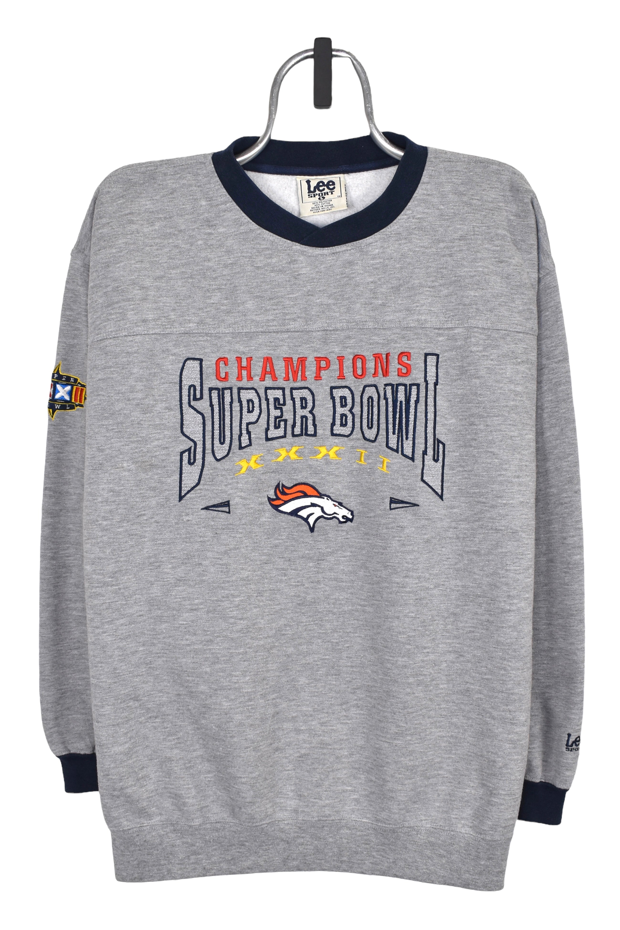 Vintage Denver Broncos sweatshirt (XL), grey NFL embroidered crewneck