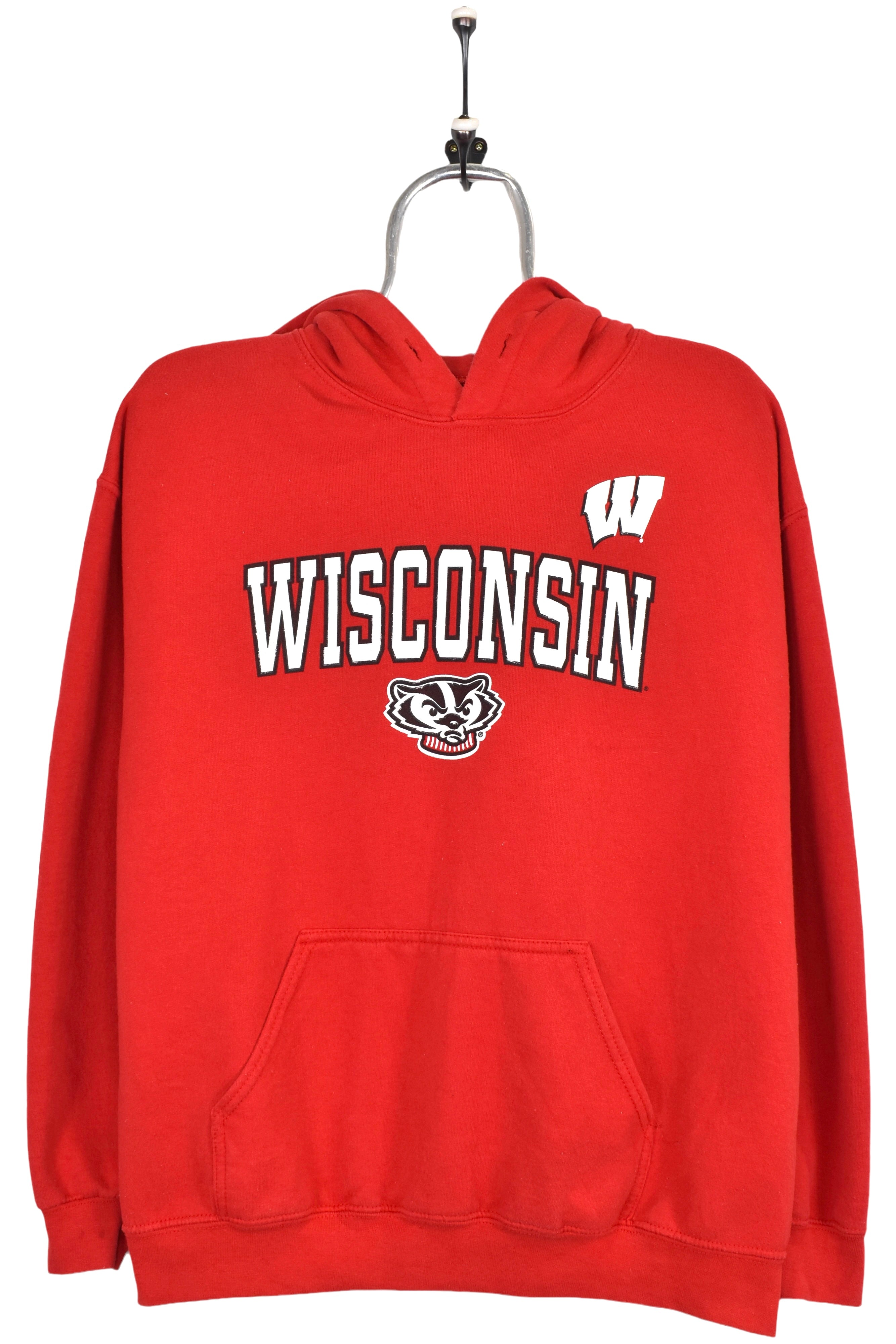 Vintage University of Wisconsin hoodie Small, red graphic sweatshirt