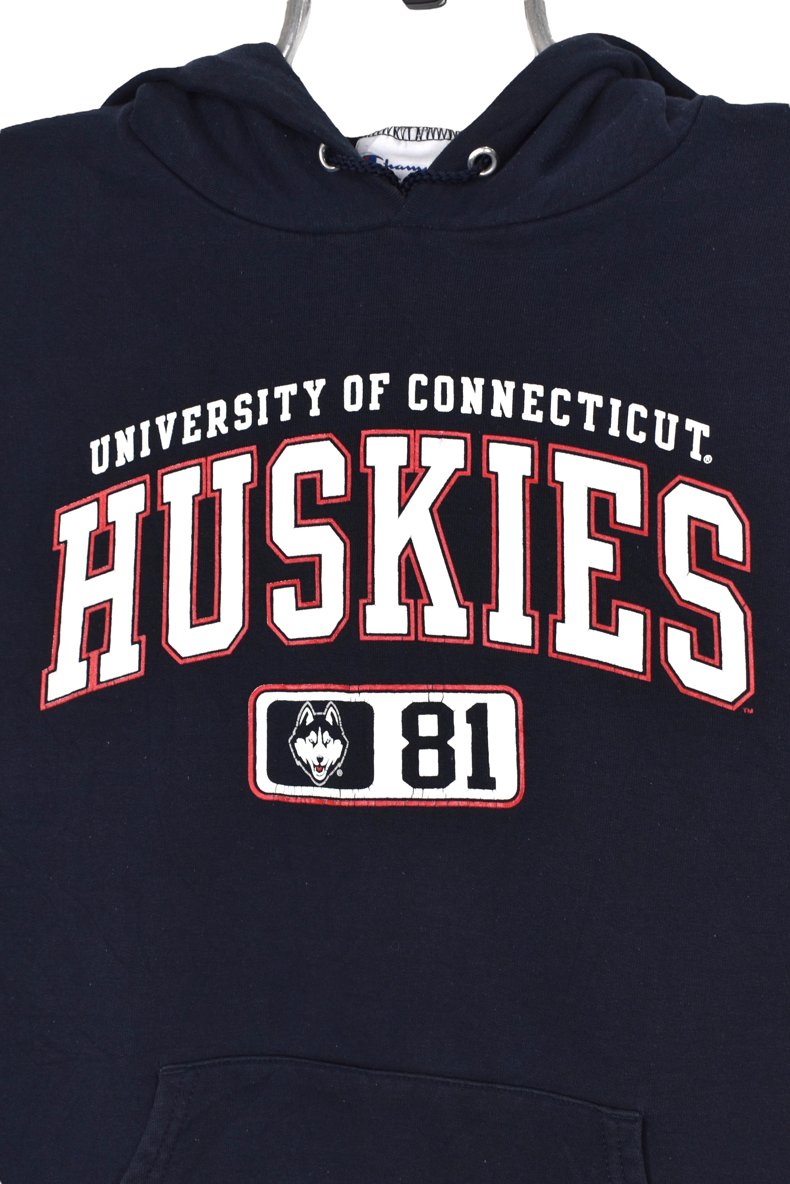 Vintage University of Connecticut hoodie (S), navy graphic sweatshirt