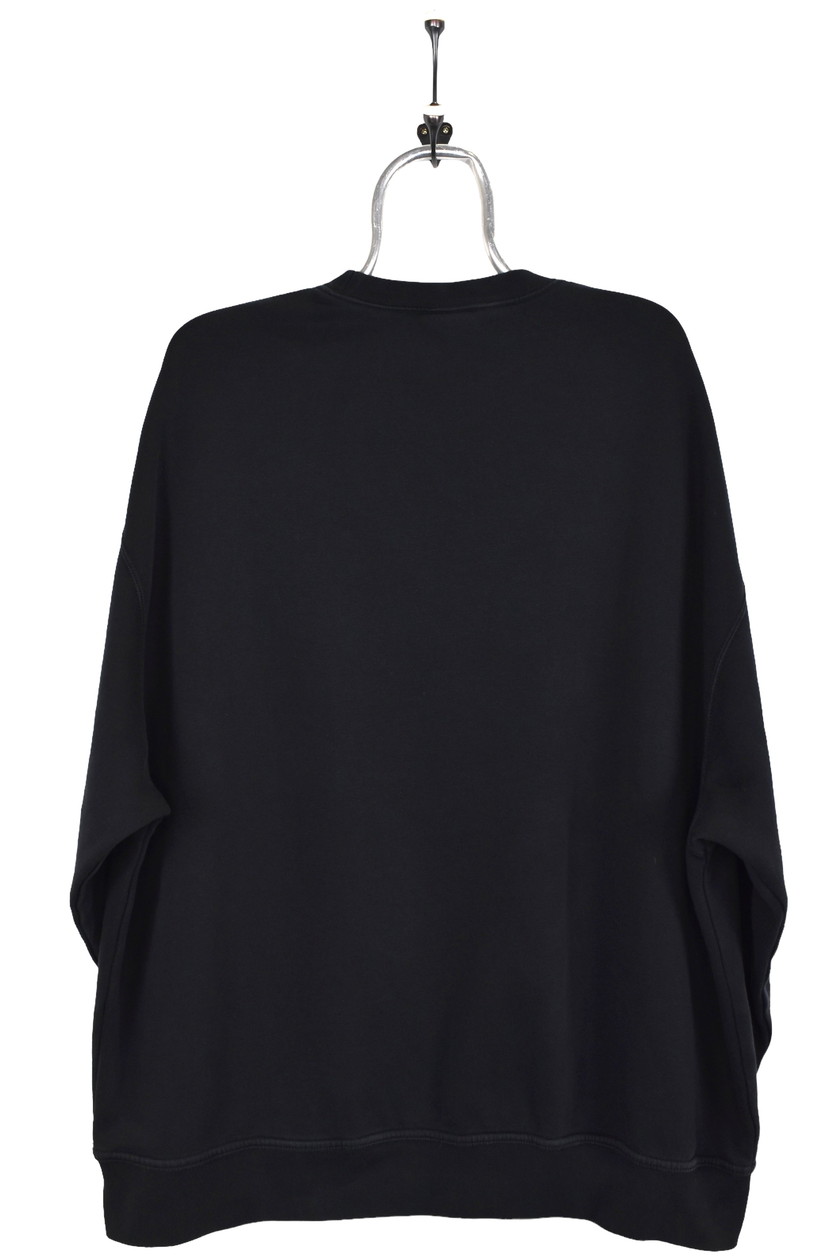 Vintage Nike sweatshirt, black centre swoosh embroidered crewneck - XL