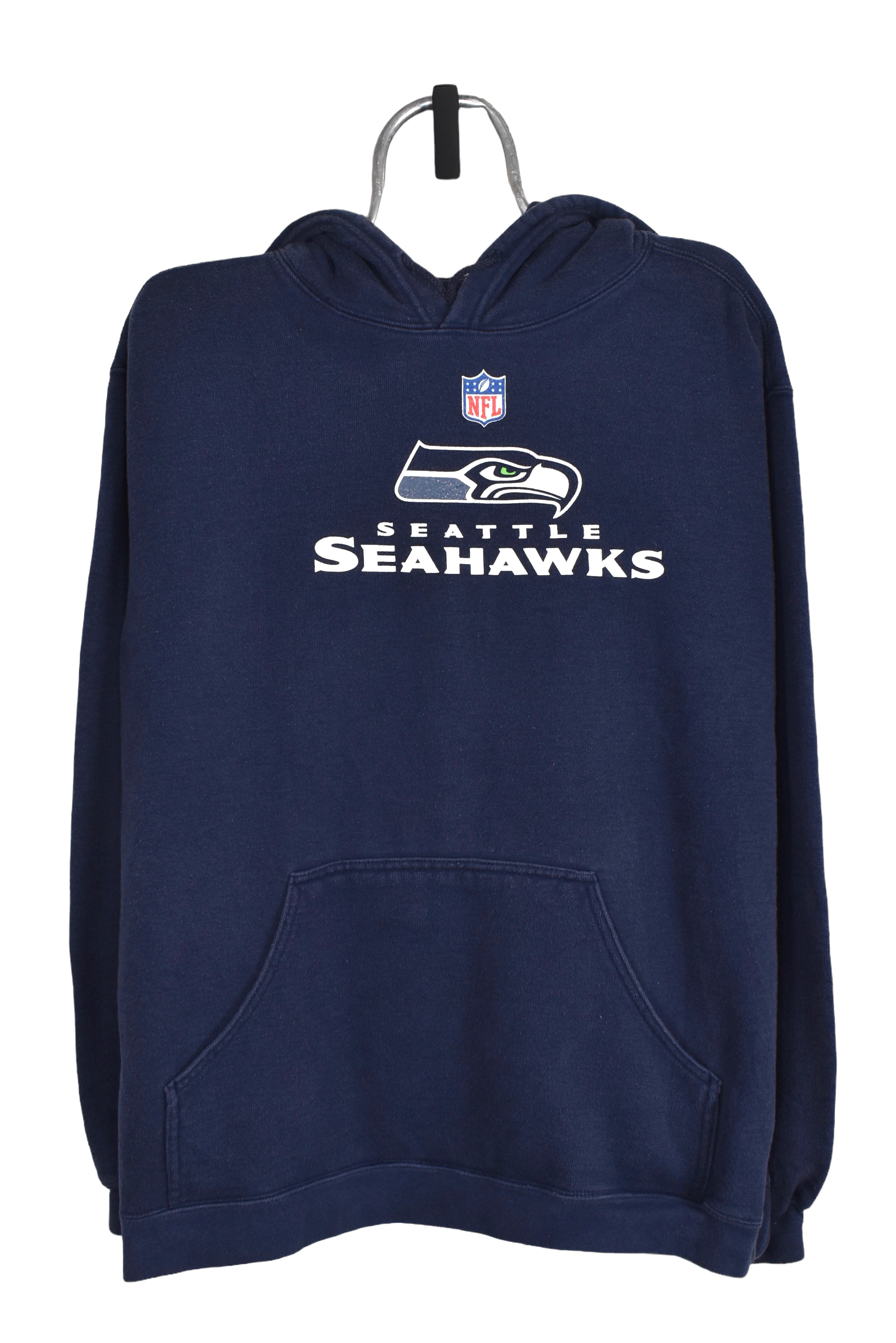 Vintage Seattle Seahawks hoodie (XL), navy NFL graphic sweatshirt