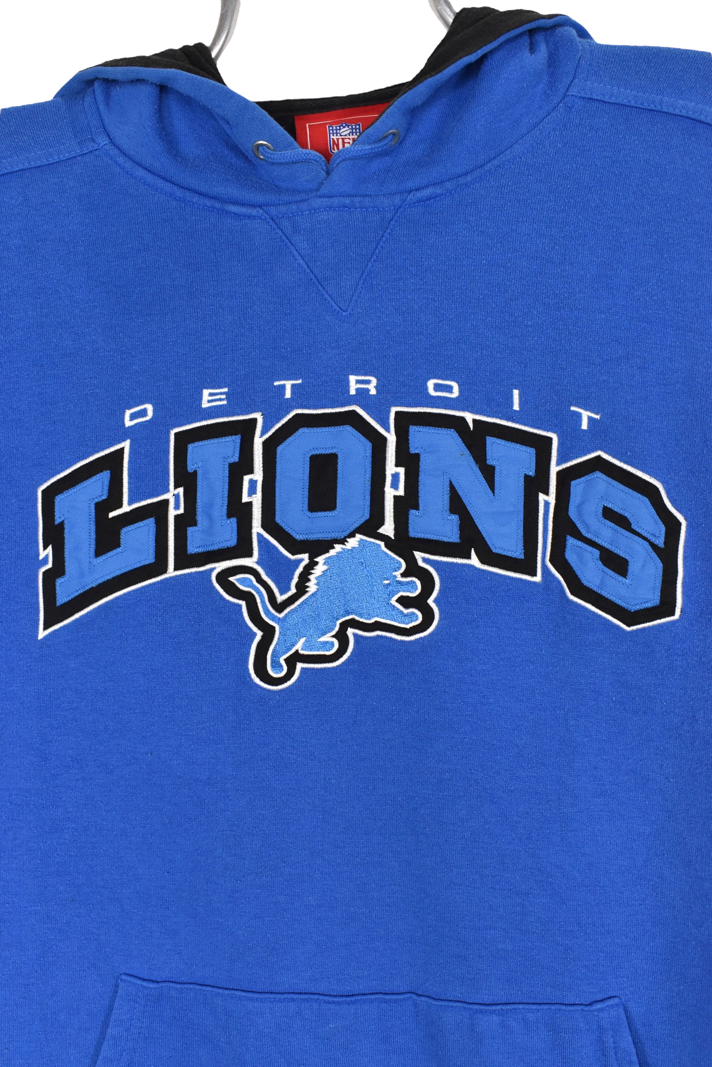 Vintage Detroit Lions hoodie (XXL), blue NFL embroidered sweatshirt