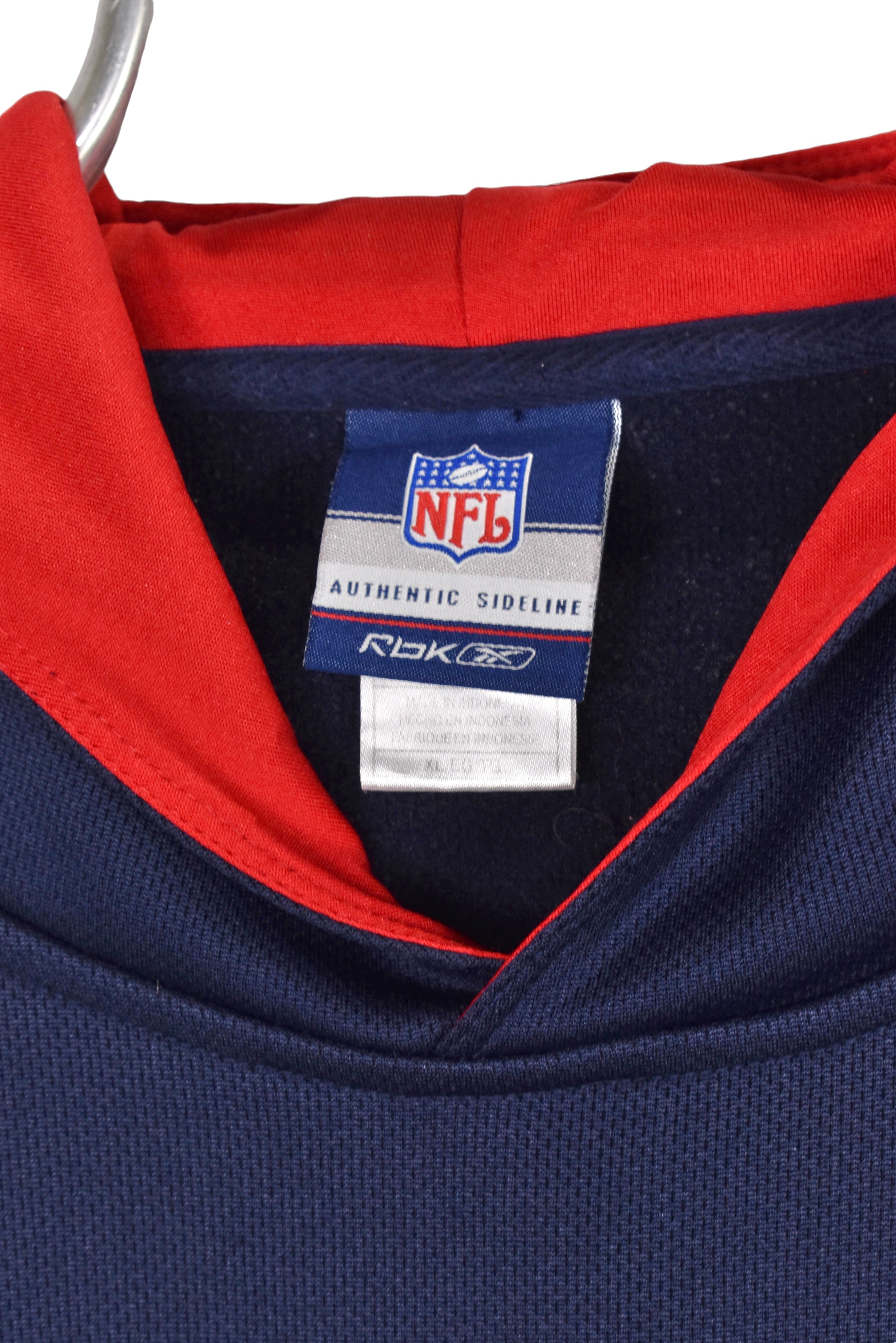 Vintage New England Patriots hoodie (XL), navy NFL embroidered sweatshirt