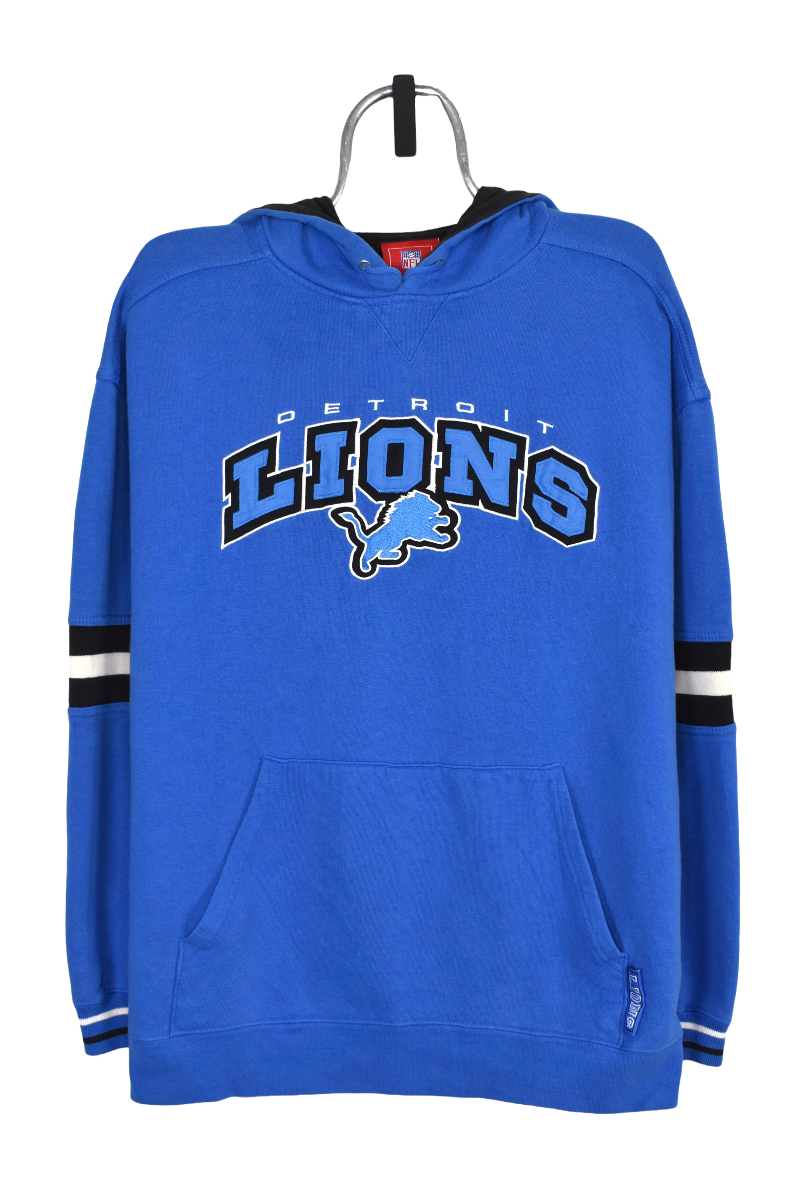 Vintage Detroit Lions hoodie (XXL), blue NFL embroidered sweatshirt