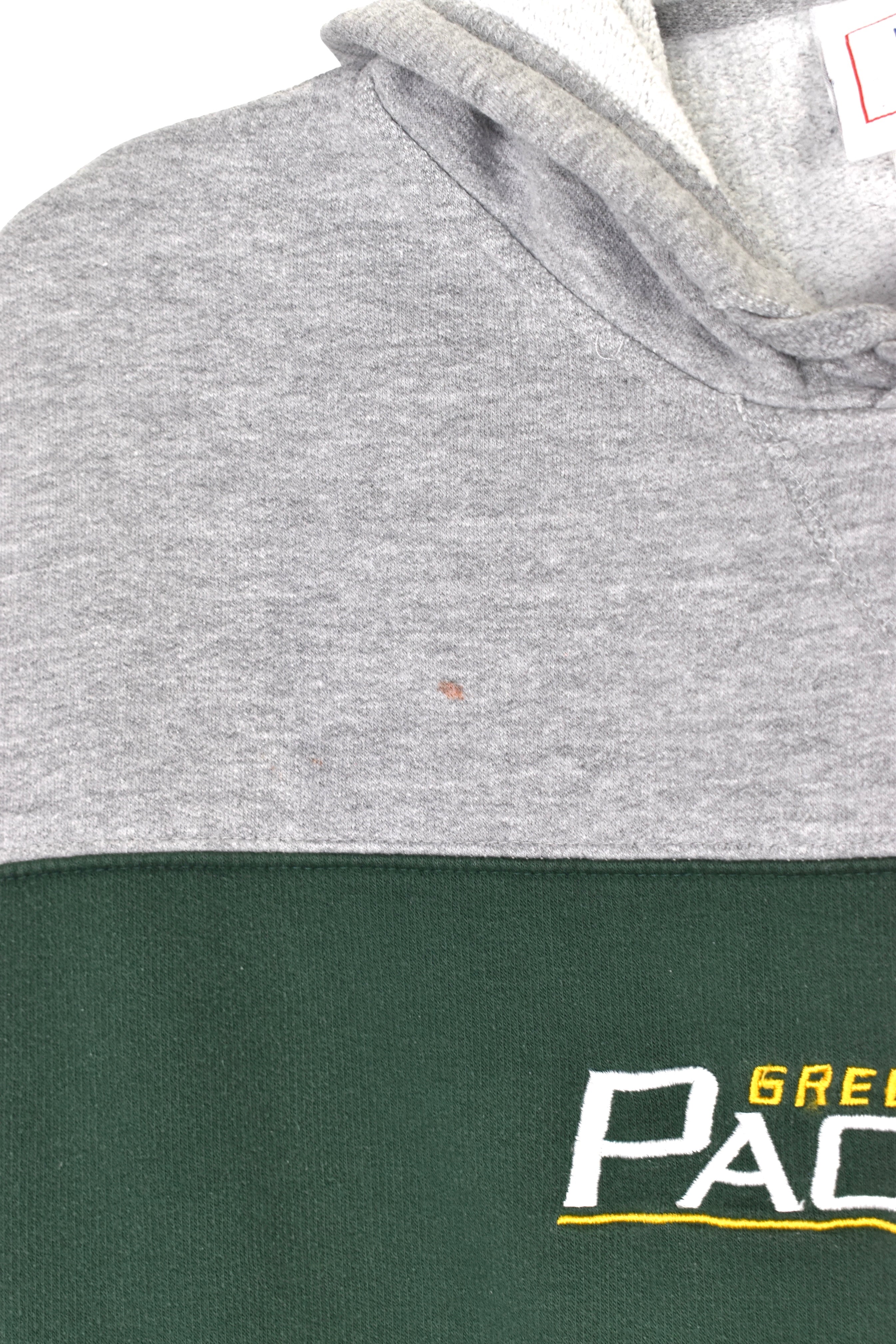 Vintage Green Bay Packers hoodie Large, NFL grey embroidered sweatshirt