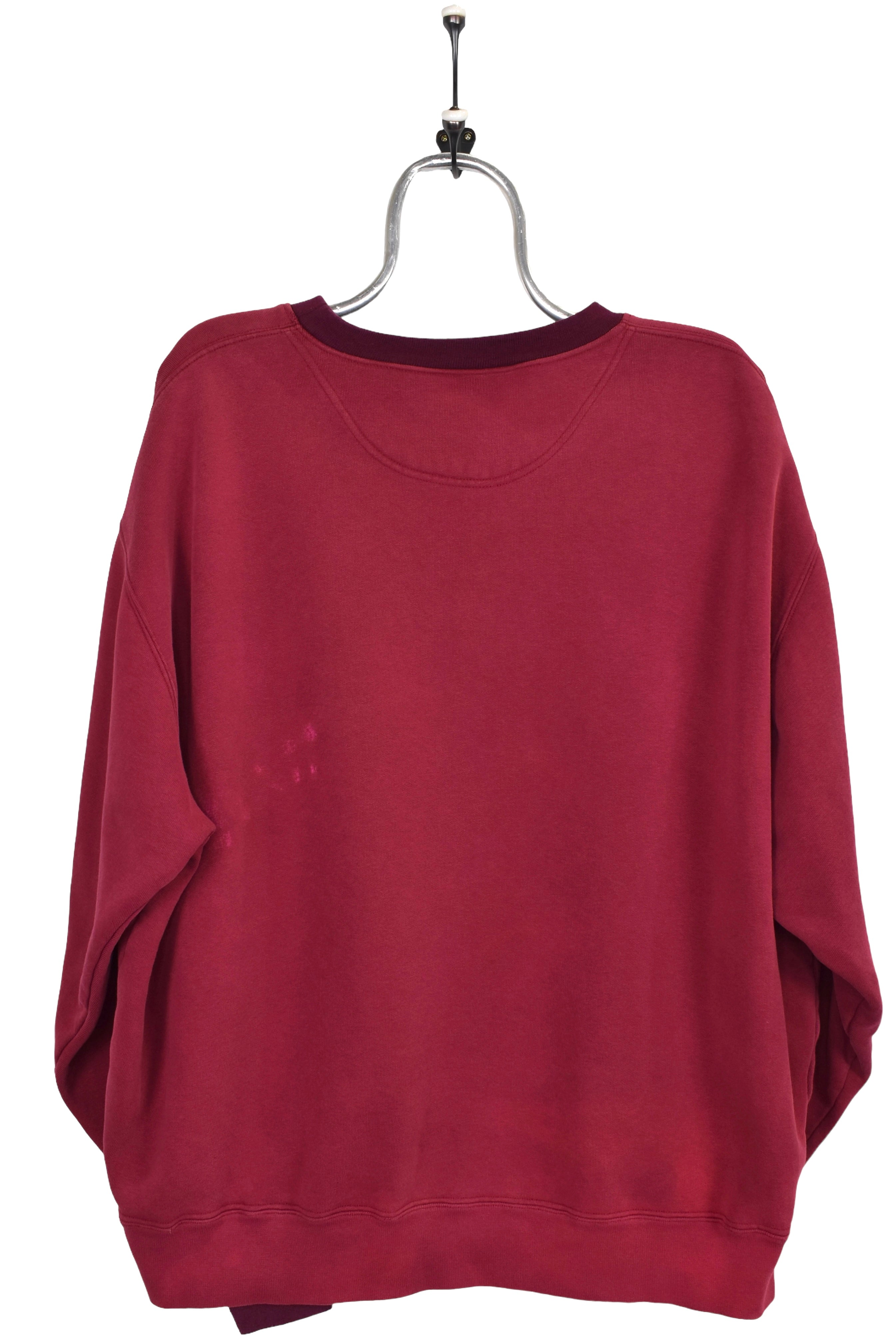 Vintage Nike Air sweatshirt, burgundy embroidered crewneck - XL