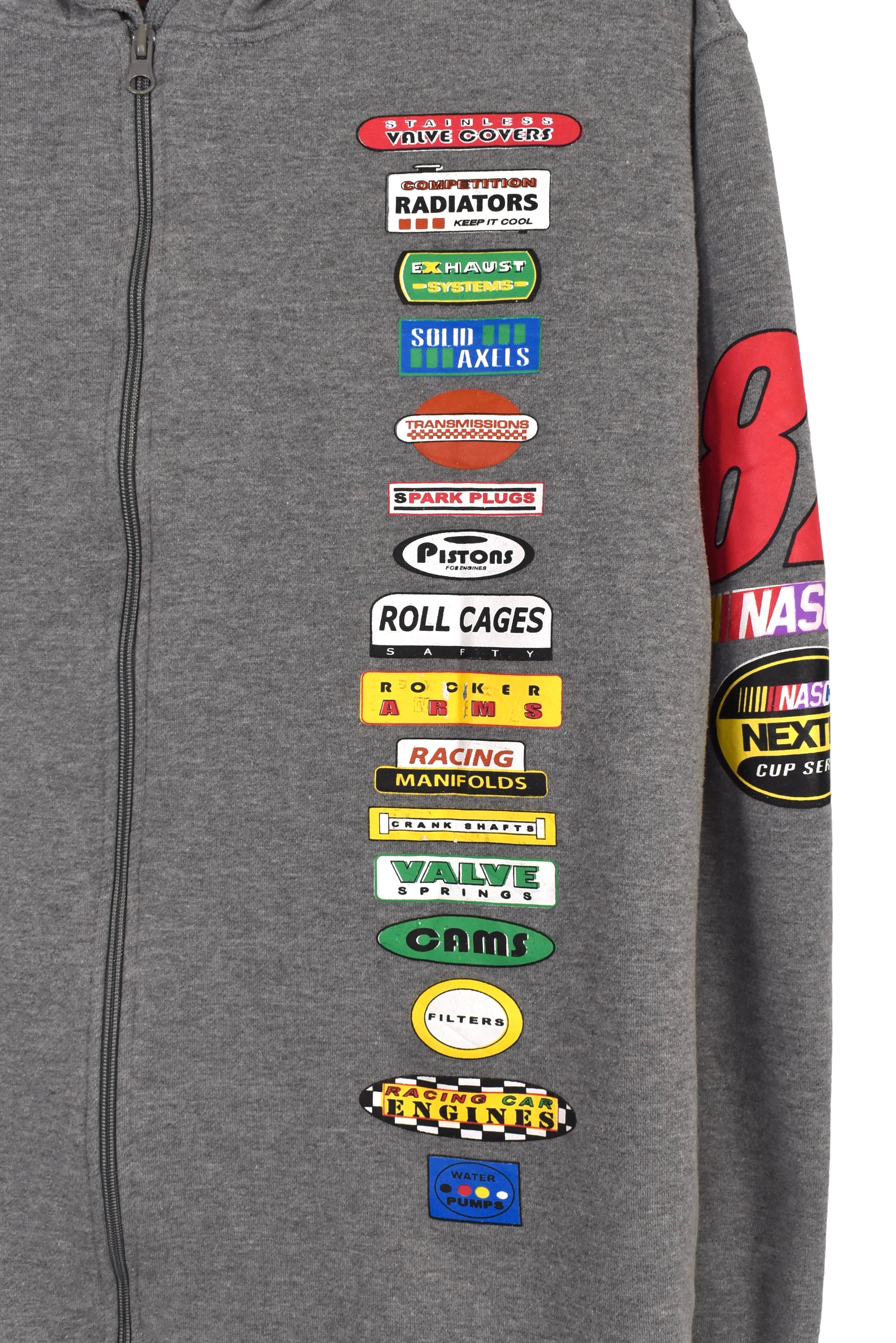 Vintage Nascar hoodie (L), grey graphic sweatshirt