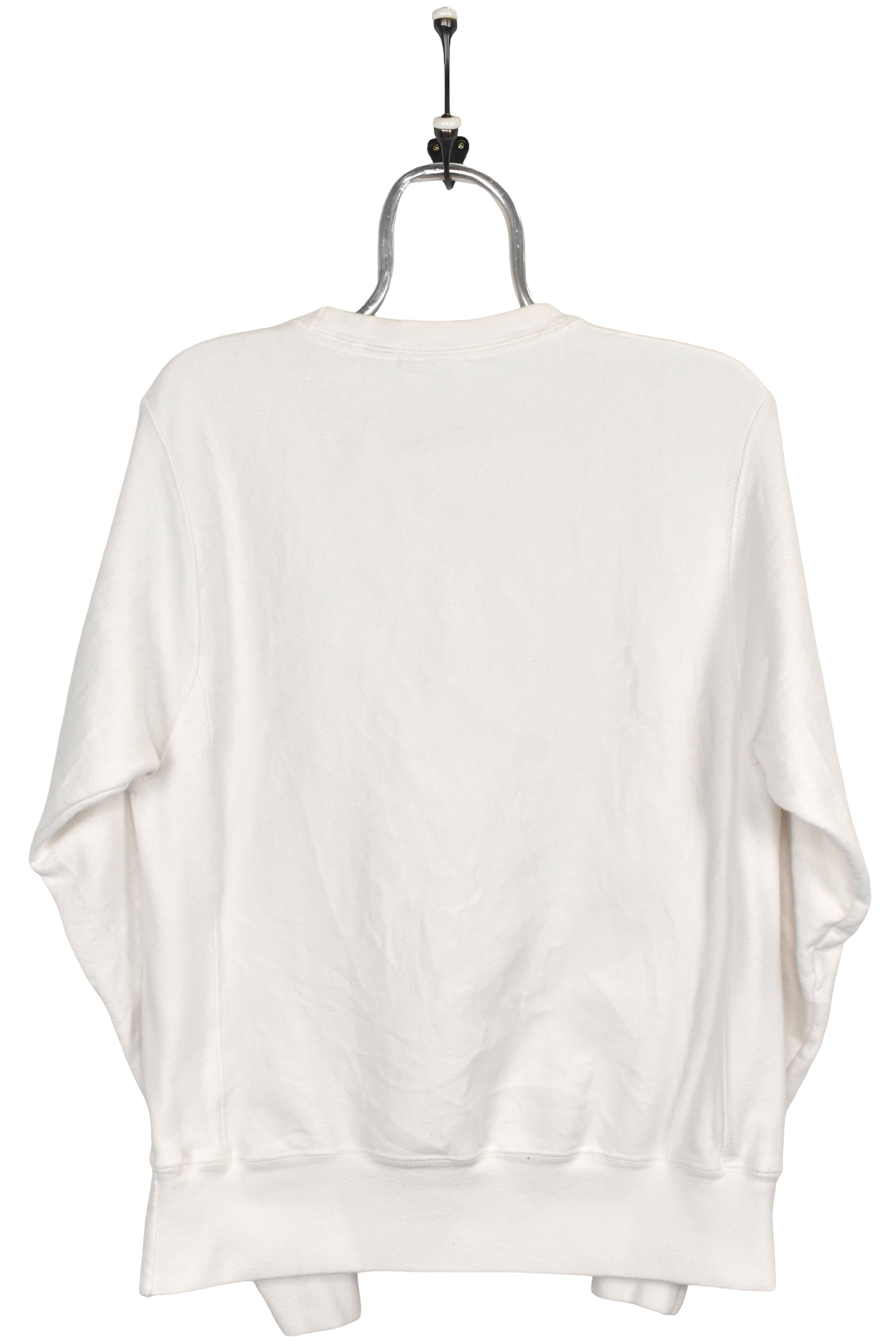 Modern Champion sweatshirt, white embroidered crewneck - Small