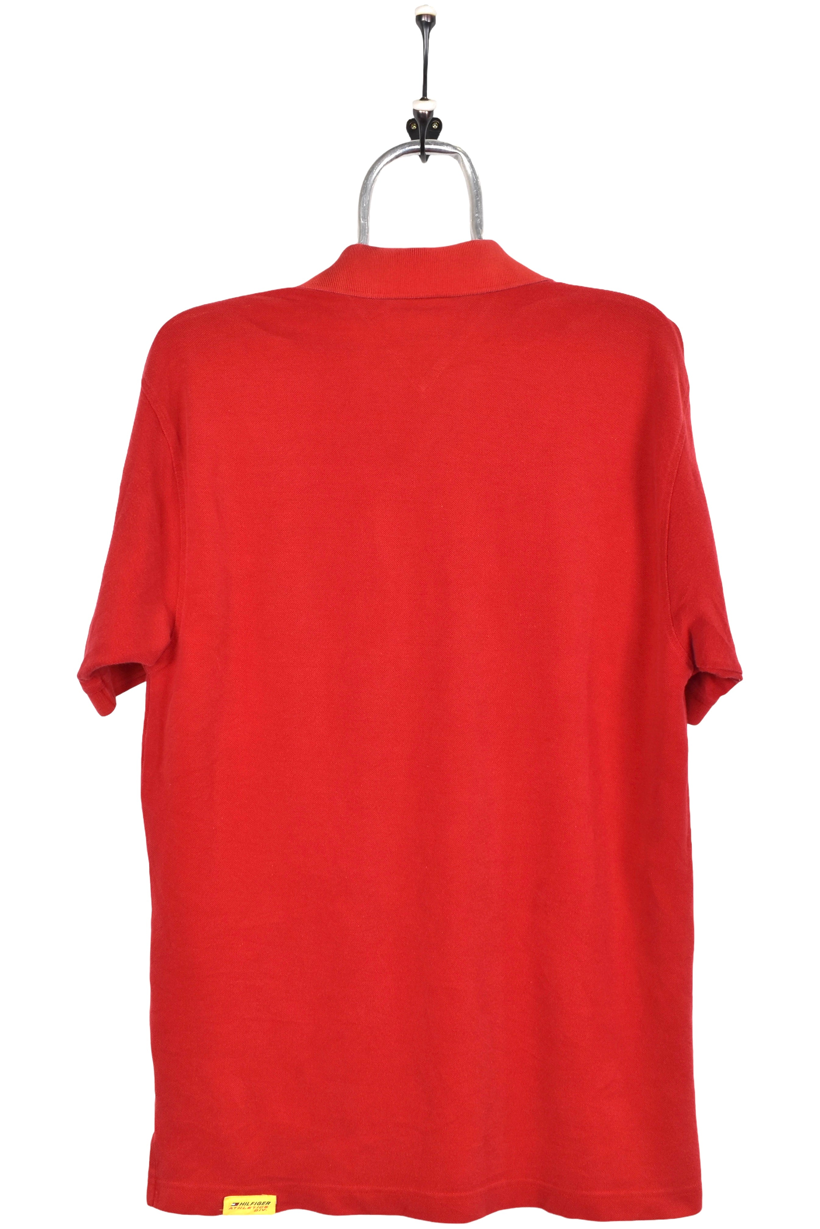 Vintage Tommy Hilfiger polo, red embroidered collared shirt - Medium