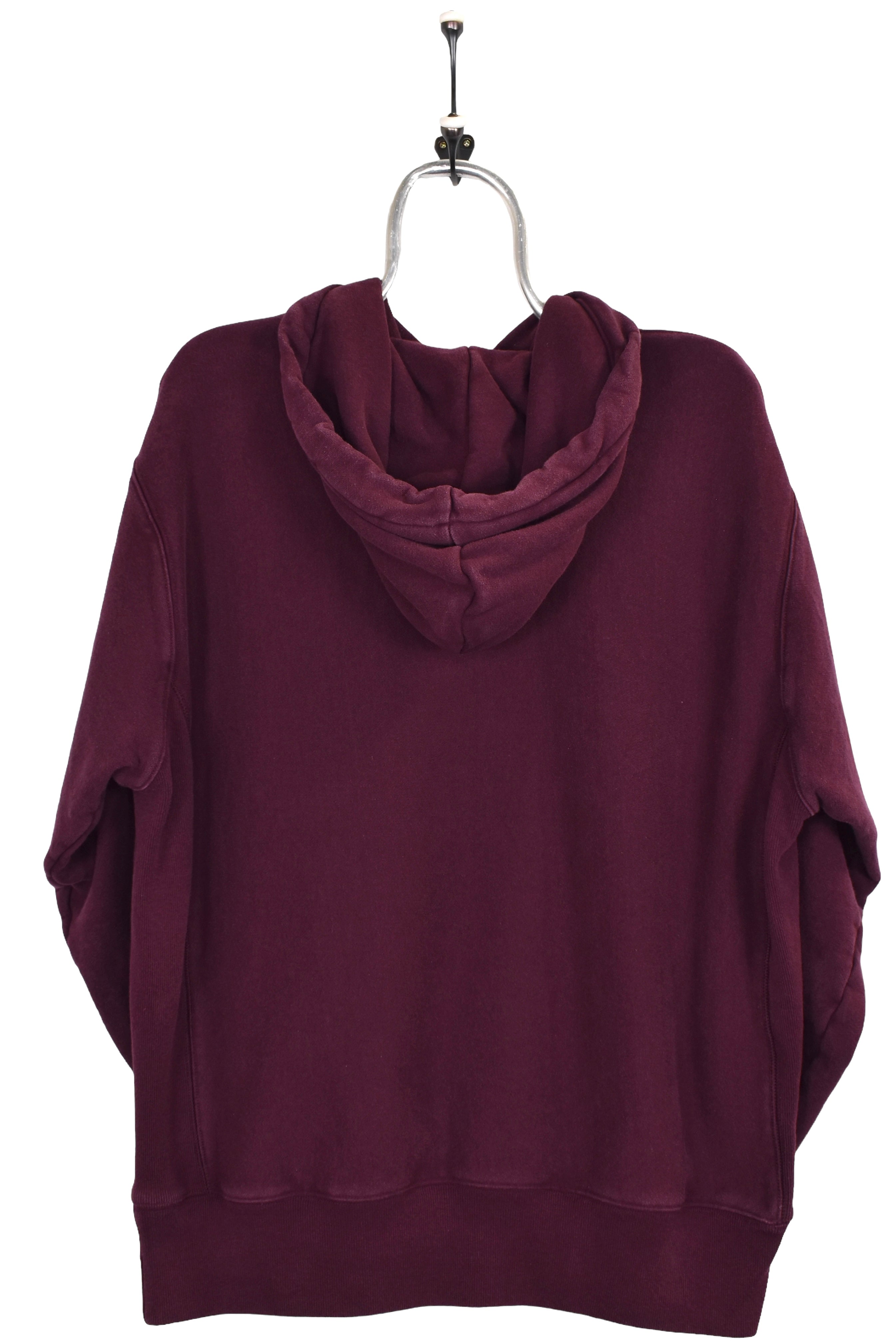 Modern Champion hoodie, purple reverse weave embroidered sweatshirt - Large