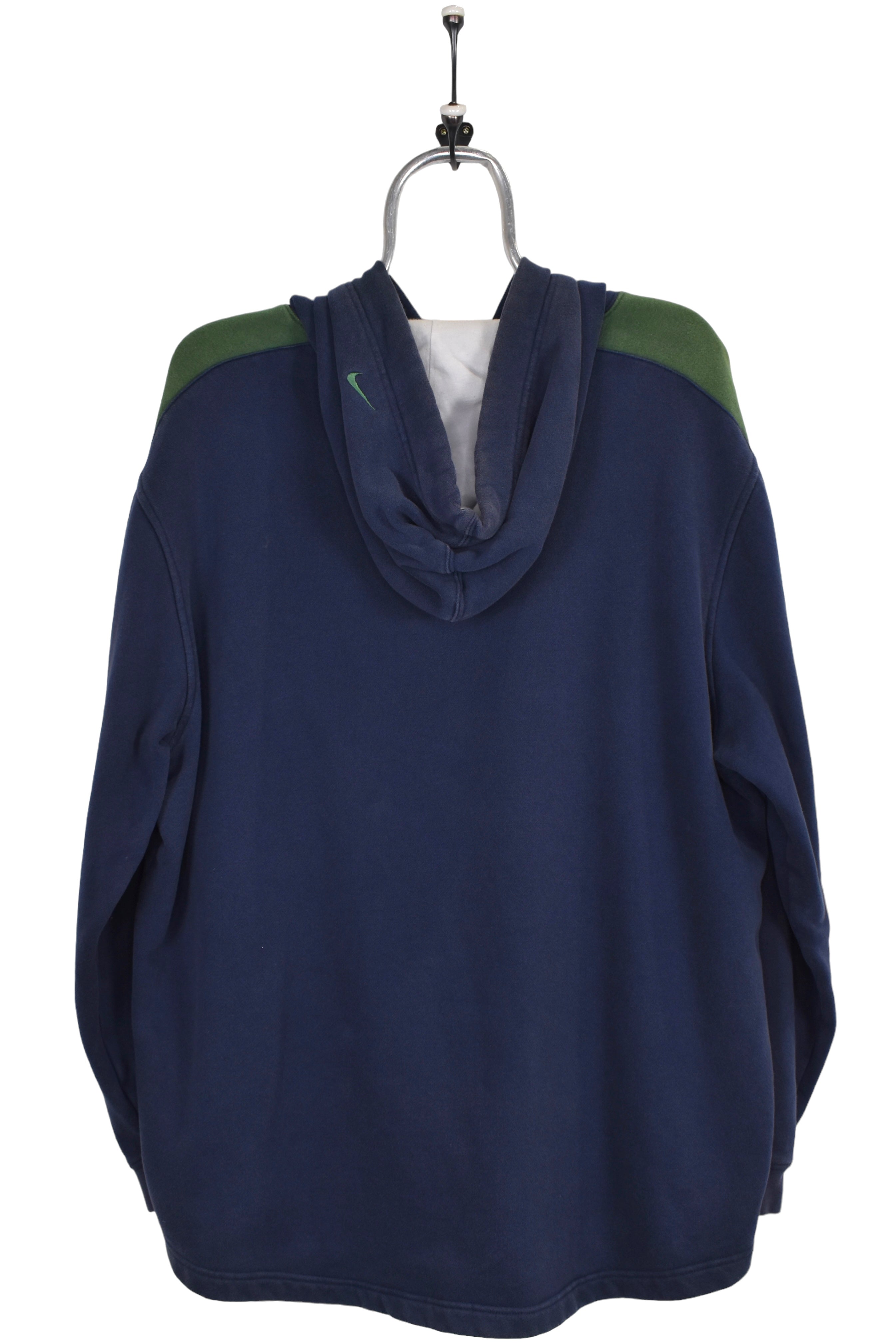 Vintage Nike hoodie, navy embroidered sweatshirt - Large