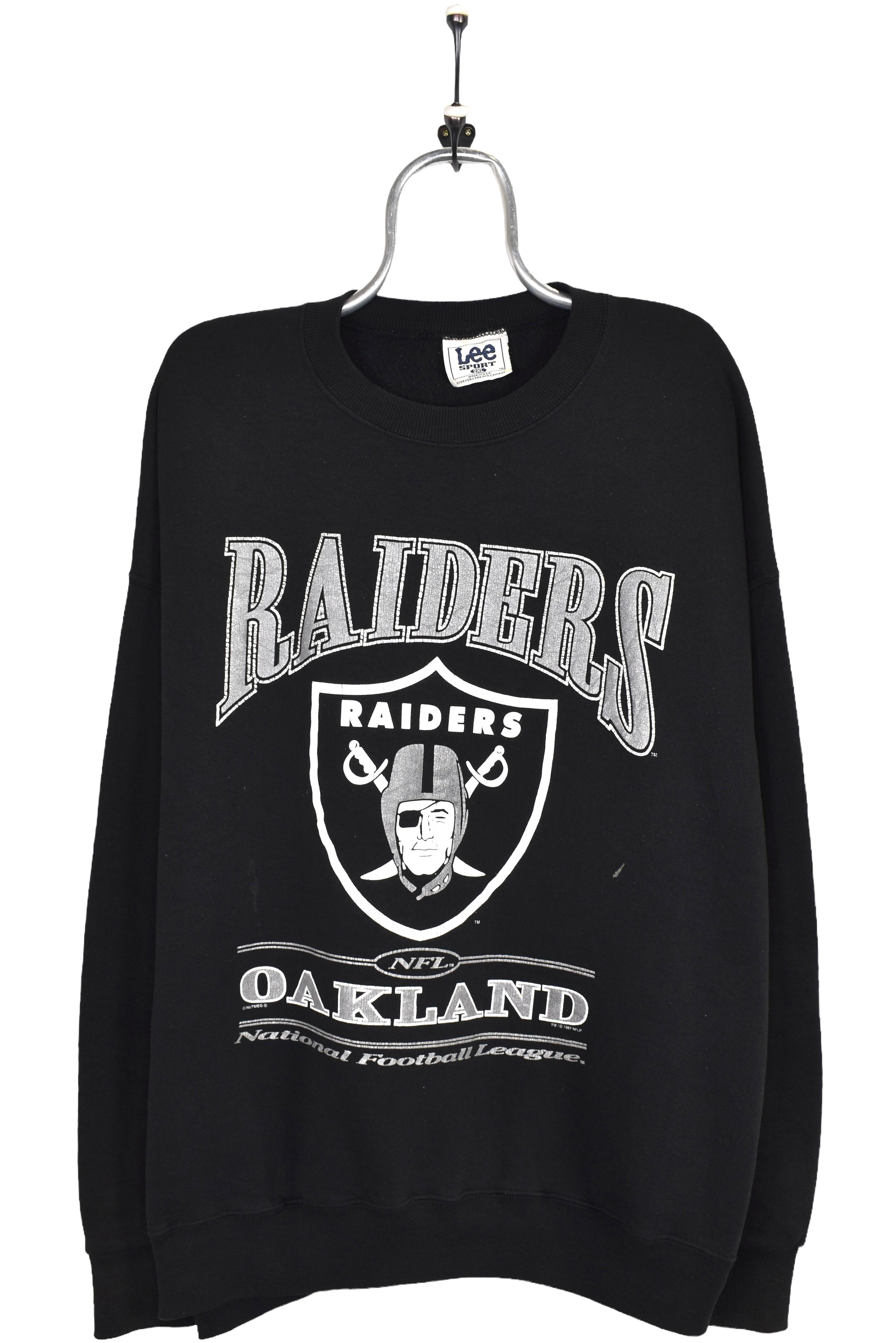 Vintage Oakland Raiders sweatshirt XXL, NFL 1997 black graphic crewneck