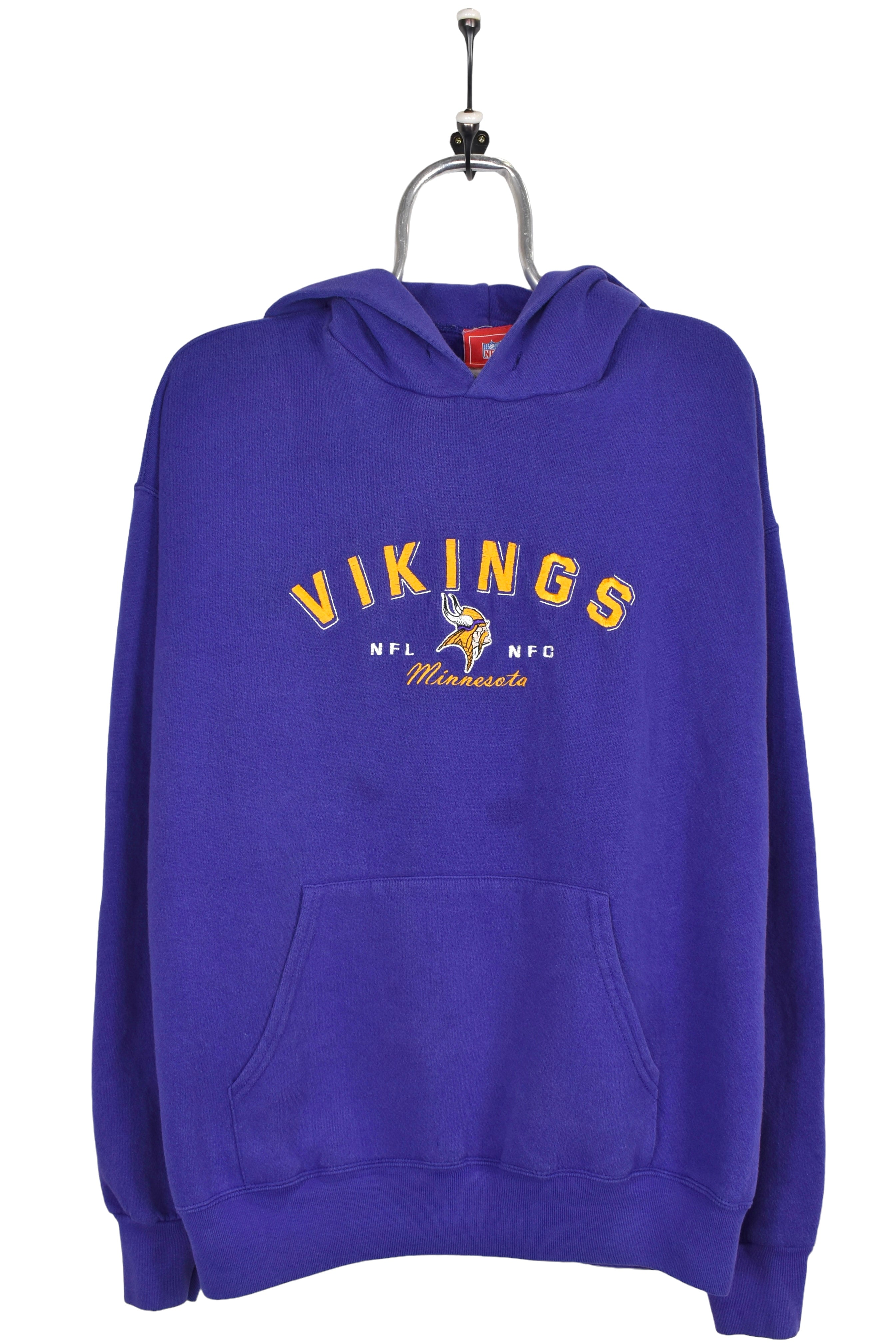 Vintage Minnesota Vikings hoodie, purple NFL embroidered sweatshirt - Large
