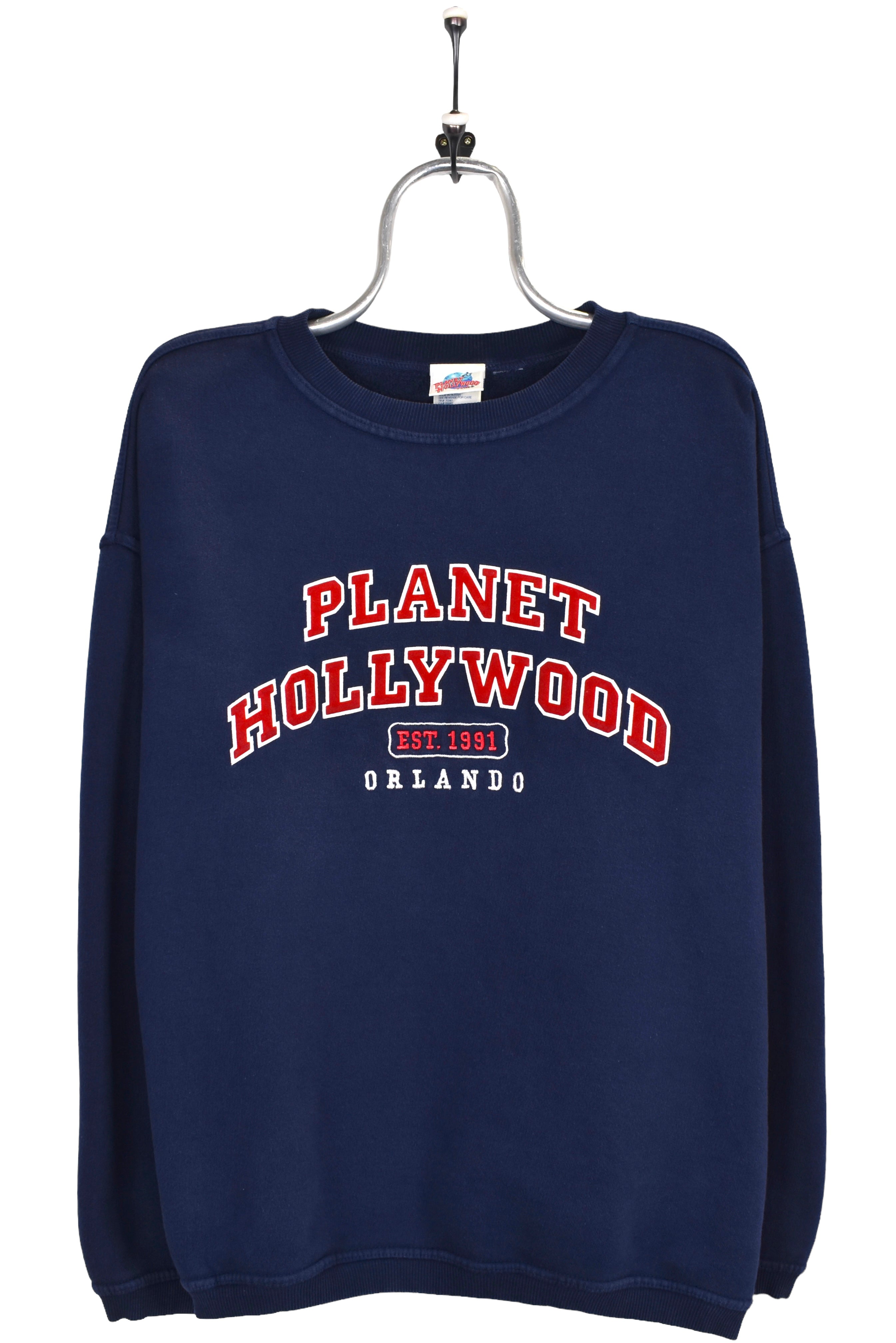 Vintage 1998 Planet Hollywood sweatshirt, navy embroidered crewneck - XL