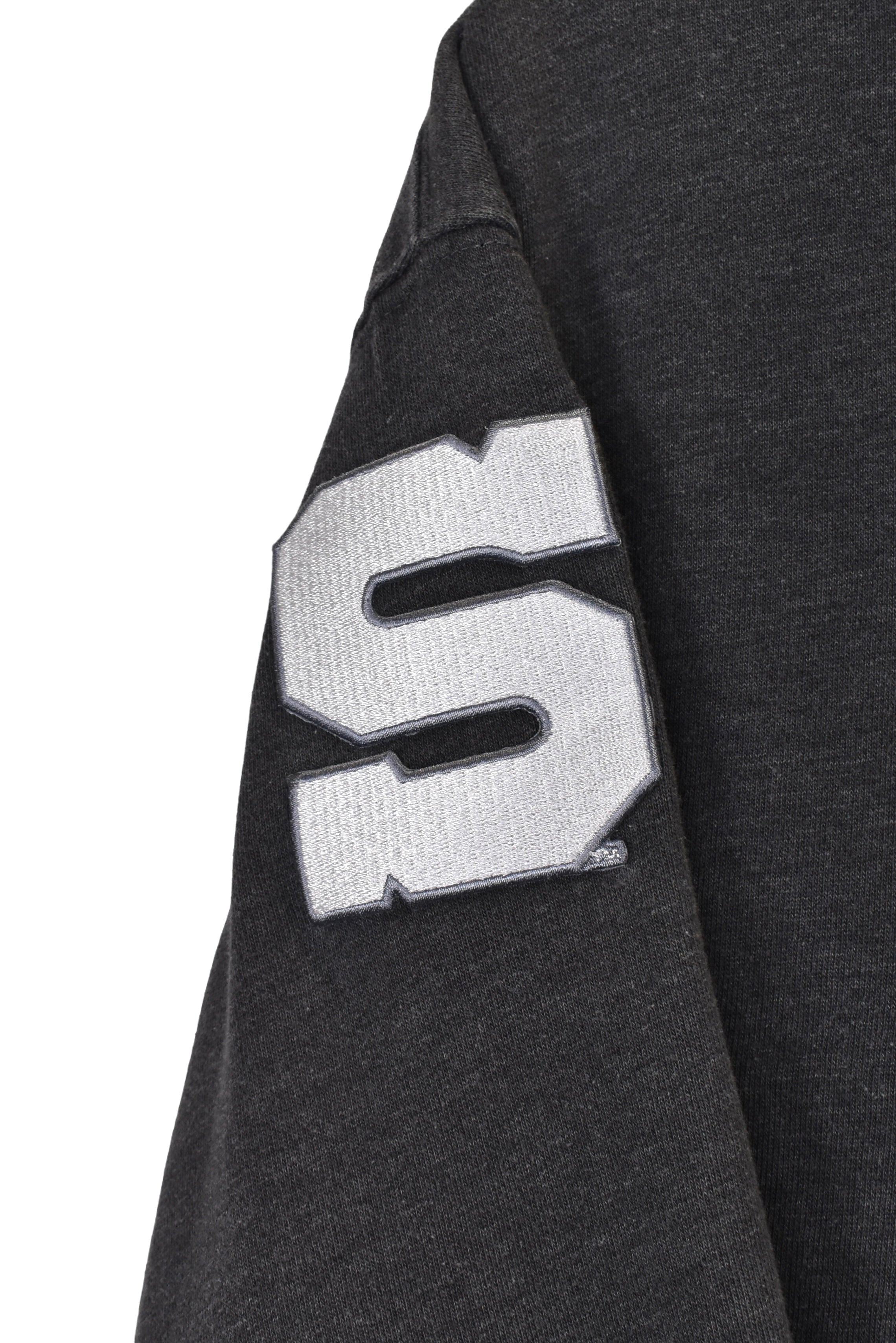 Vintage Penn State University hoodie, grey embroidered sweatshirt - Large