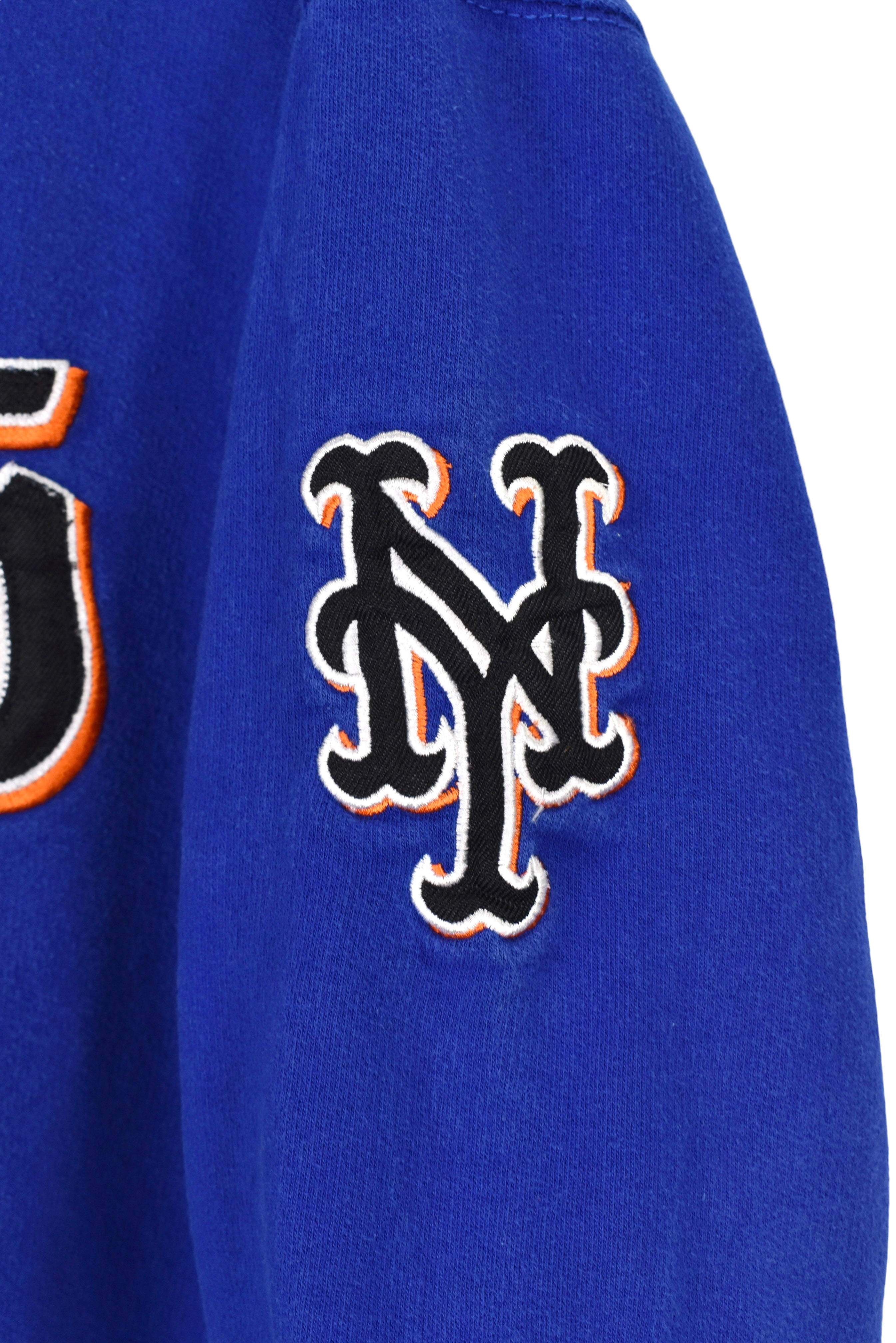 Vintage New York Mets hoodie, blue MLB embroidered sweatshirt - Medium