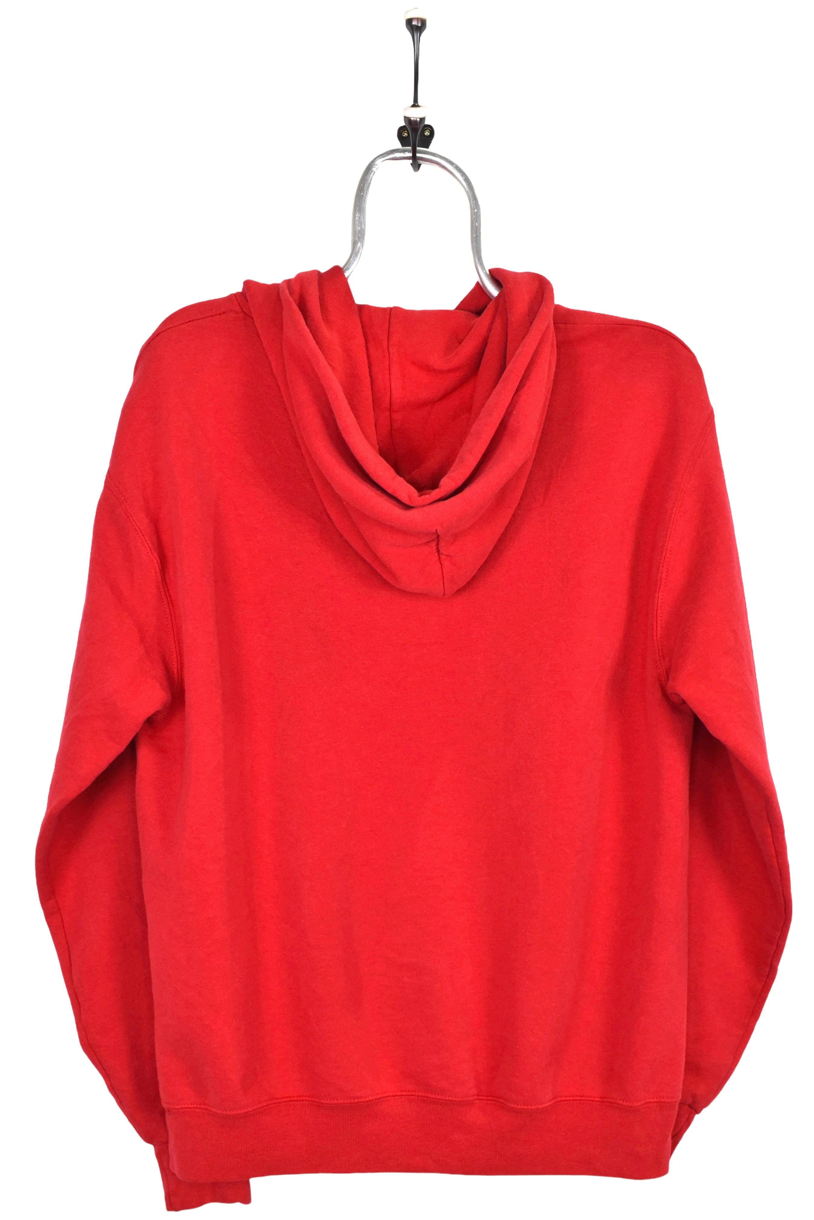 Vintage college football hoodie, red graphic sweatshirt - Medium