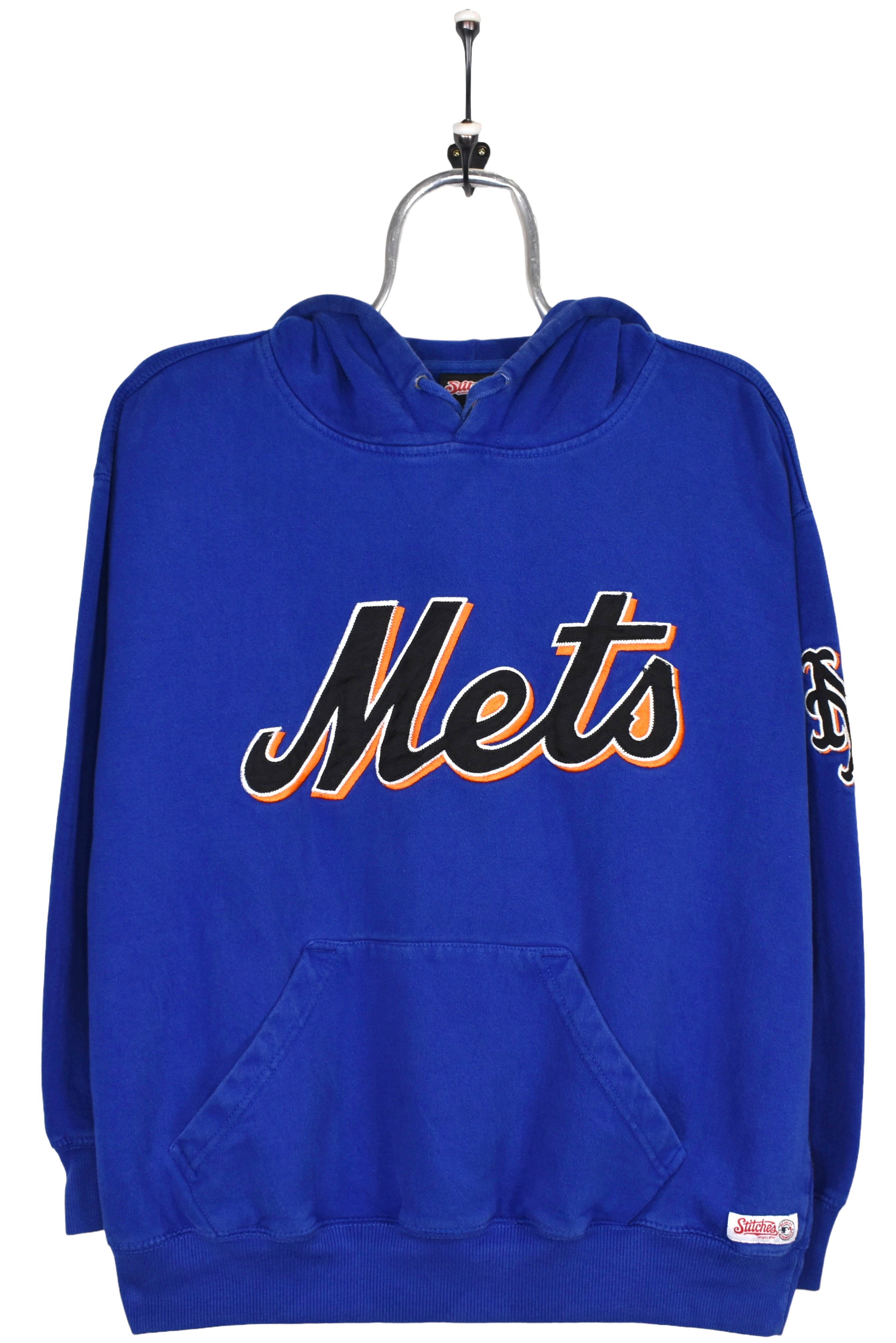 Vintage New York Mets hoodie, blue MLB embroidered sweatshirt - Medium