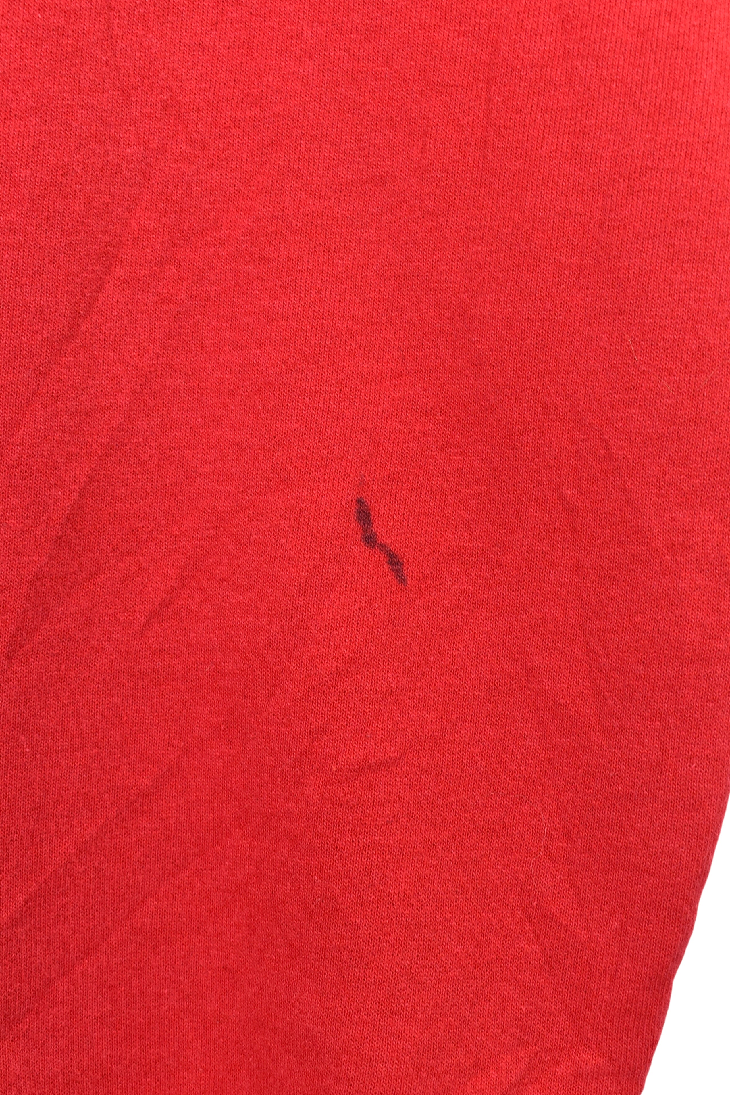 Vintage college football hoodie, red graphic sweatshirt - Medium