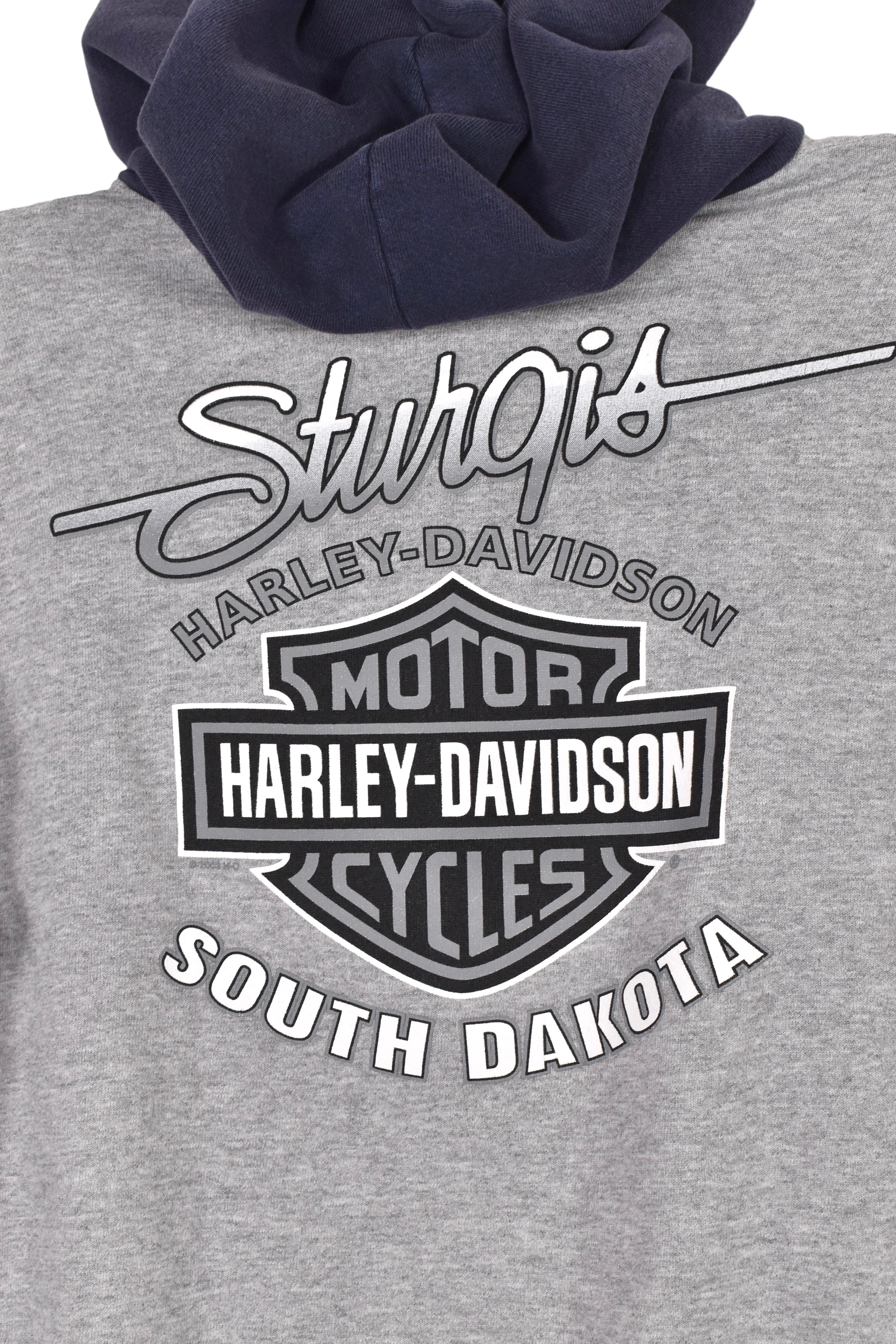 Vintage Harley Davidson hoodie (M), grey graphic sweatshirt