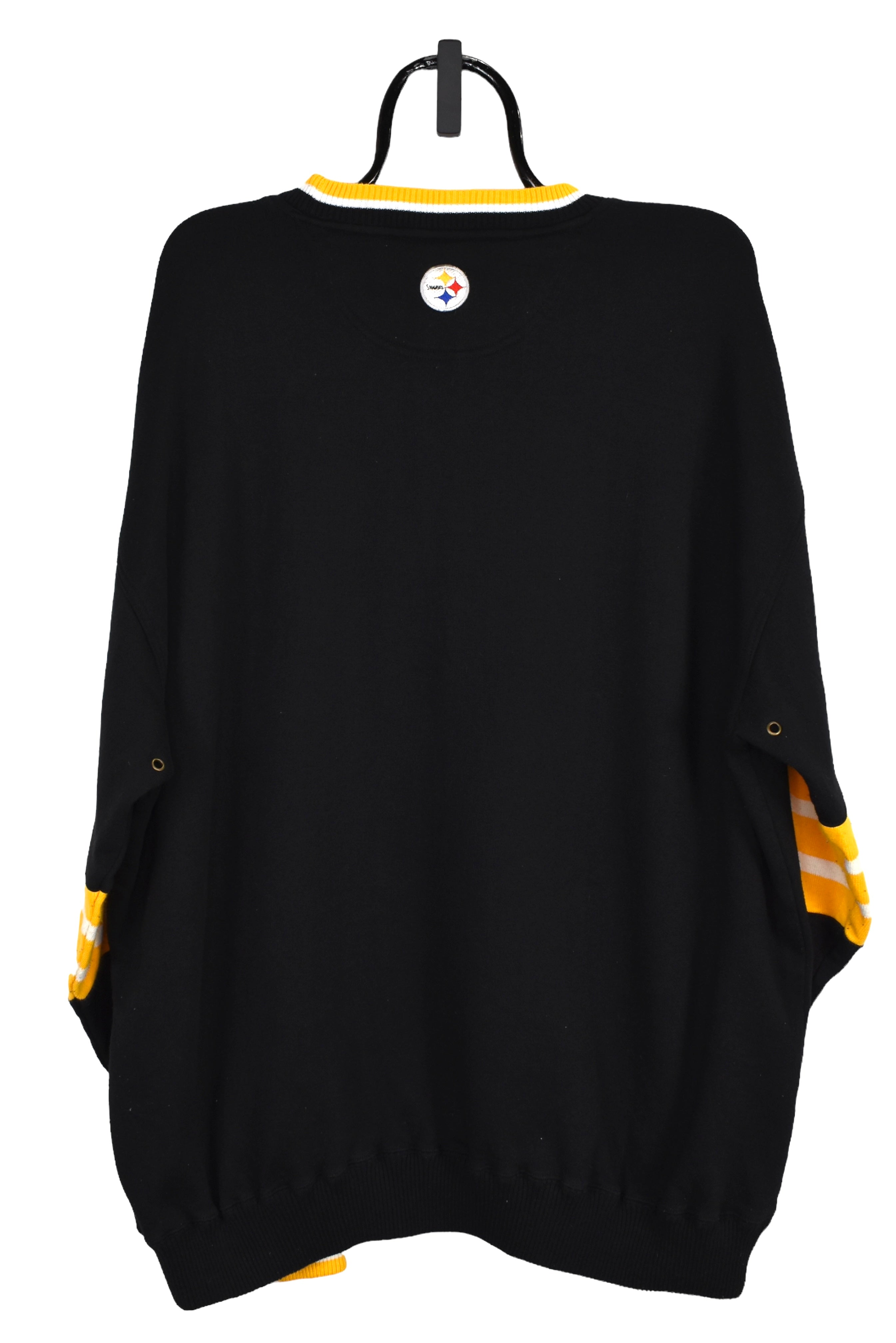 Vintage Pittsburgh Steelers sweatshirt (2XL), black NFL embroidered crewneck