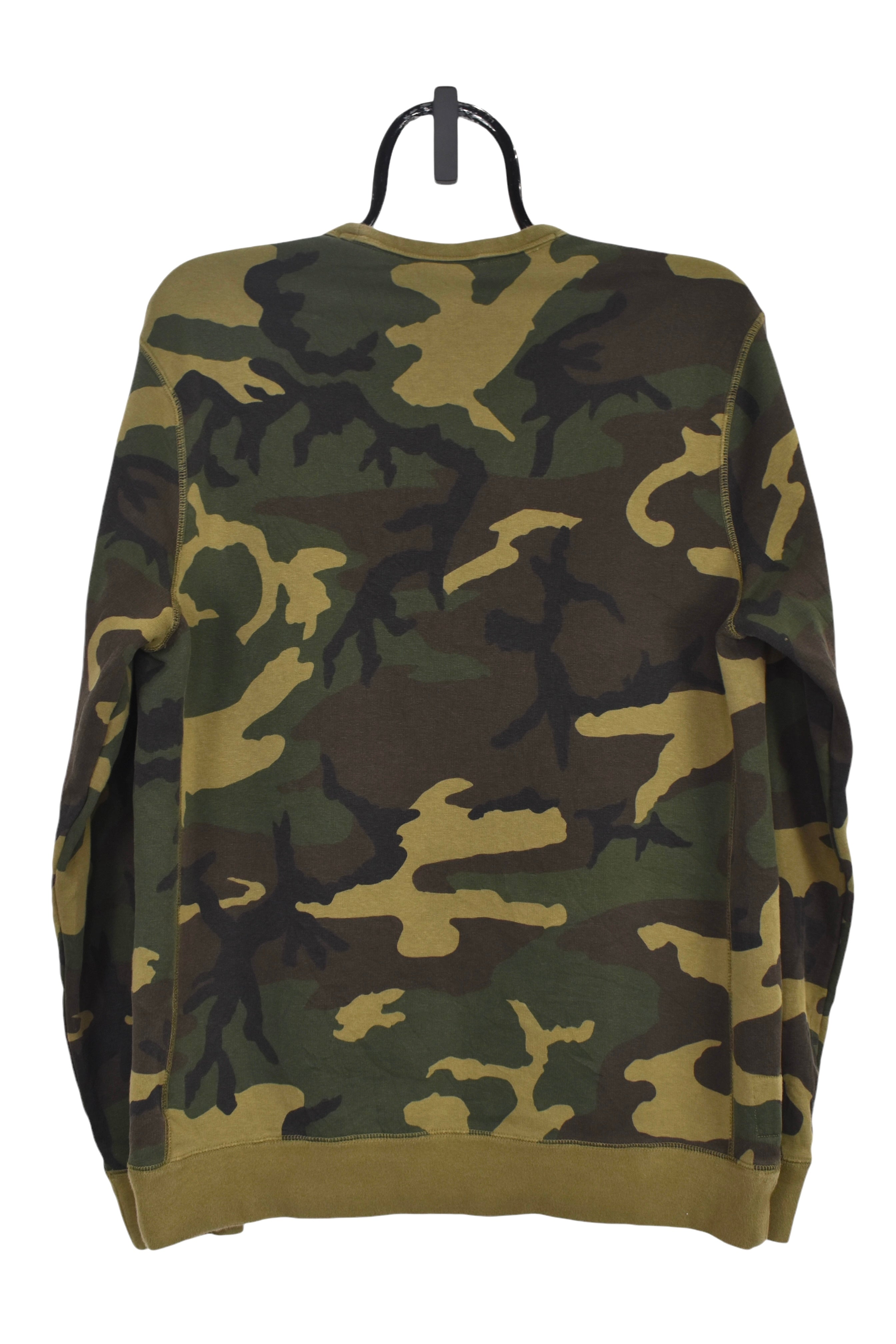 Modern Nike sweatshirt (L), green camo crewneck