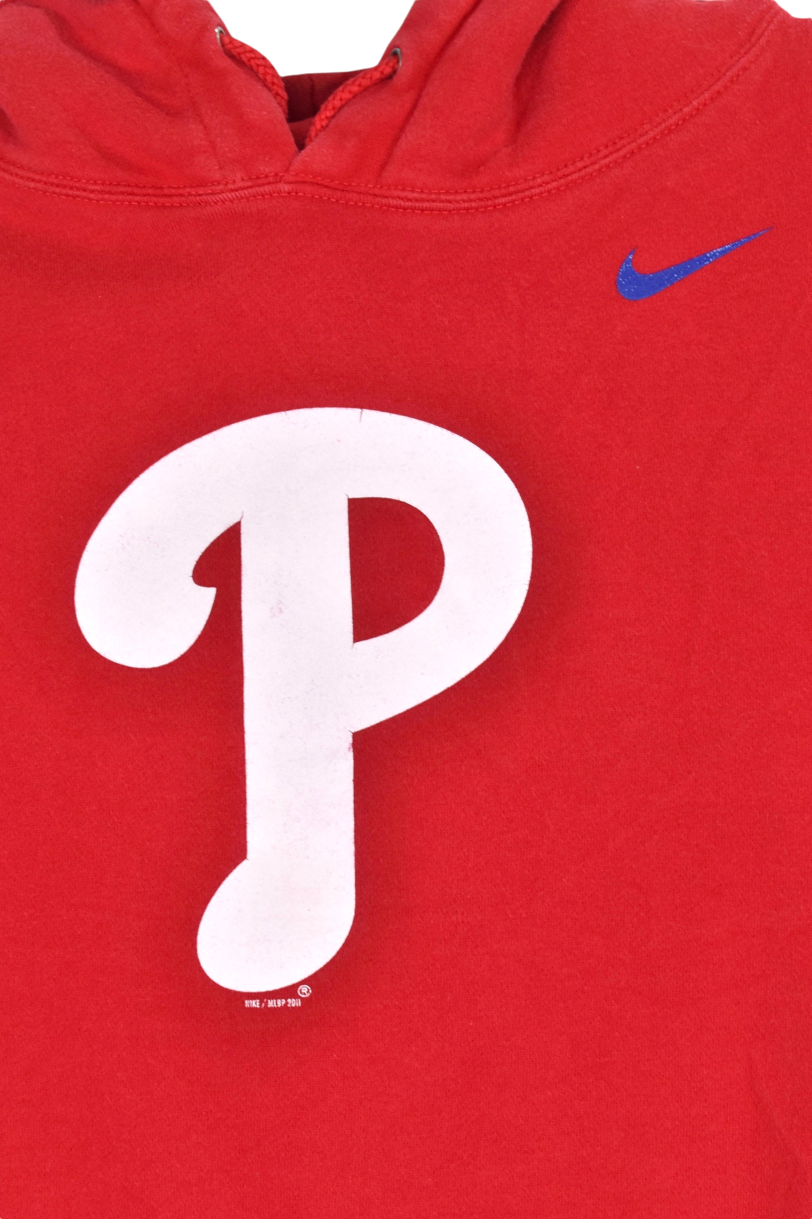 Vintage Philadelphia phillies hoodie (L), red MLB Nike graphic sweatshirt