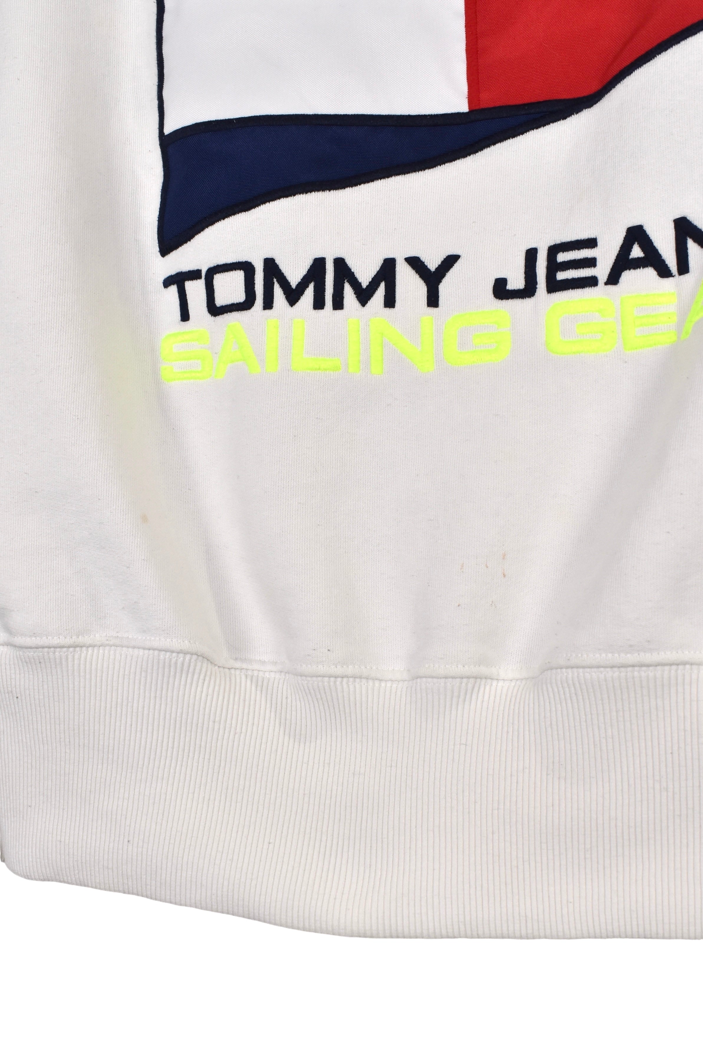 Modern Tommy Hilfiger sweatshirt (S), white embroidered crewneck