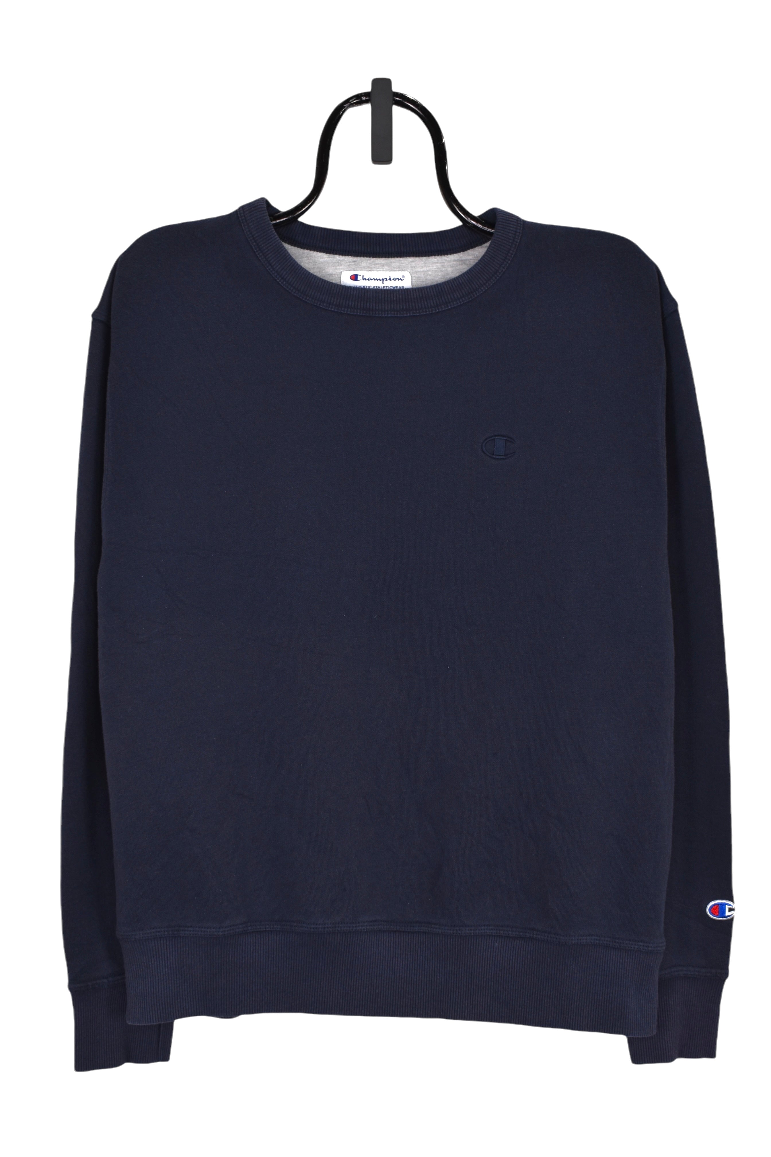 Modern Champion sweatshirt (M), navy embroidered crewneck