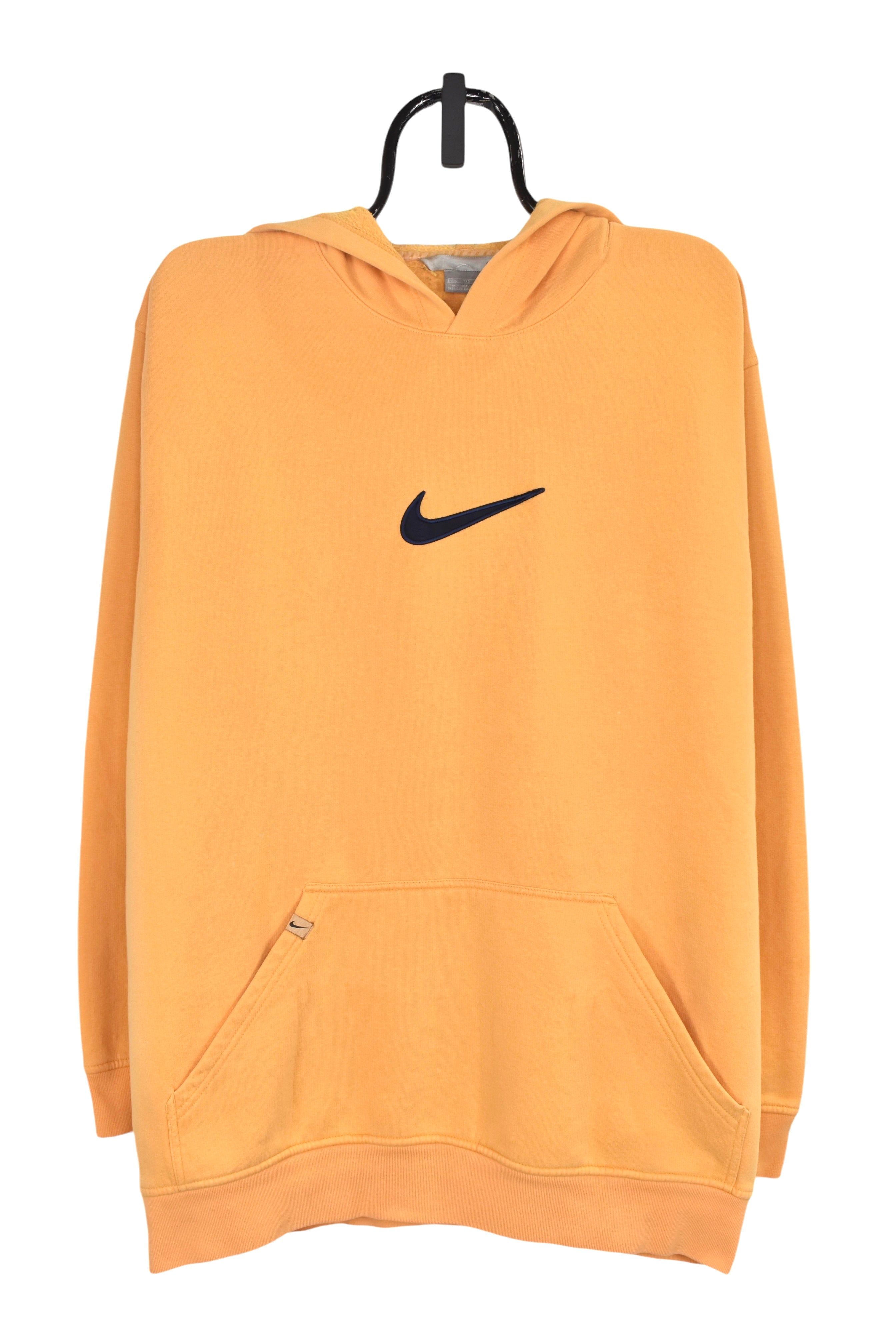 Vintage Nike hoodie (XL), yellow embroidered sweatshirt