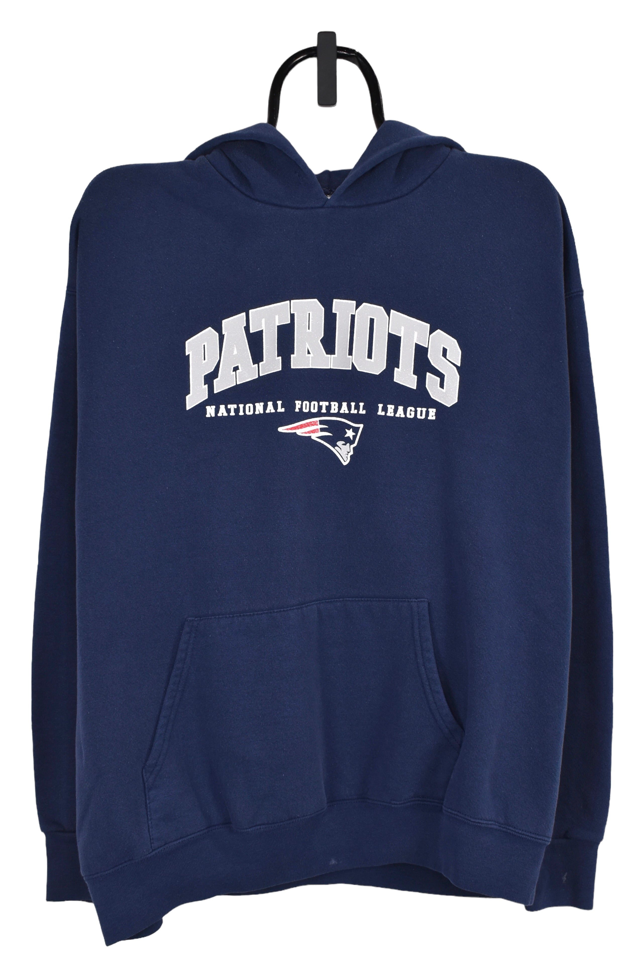 Vintage New England Patriots hoodie (XL), navy NFL graphic hoodie
