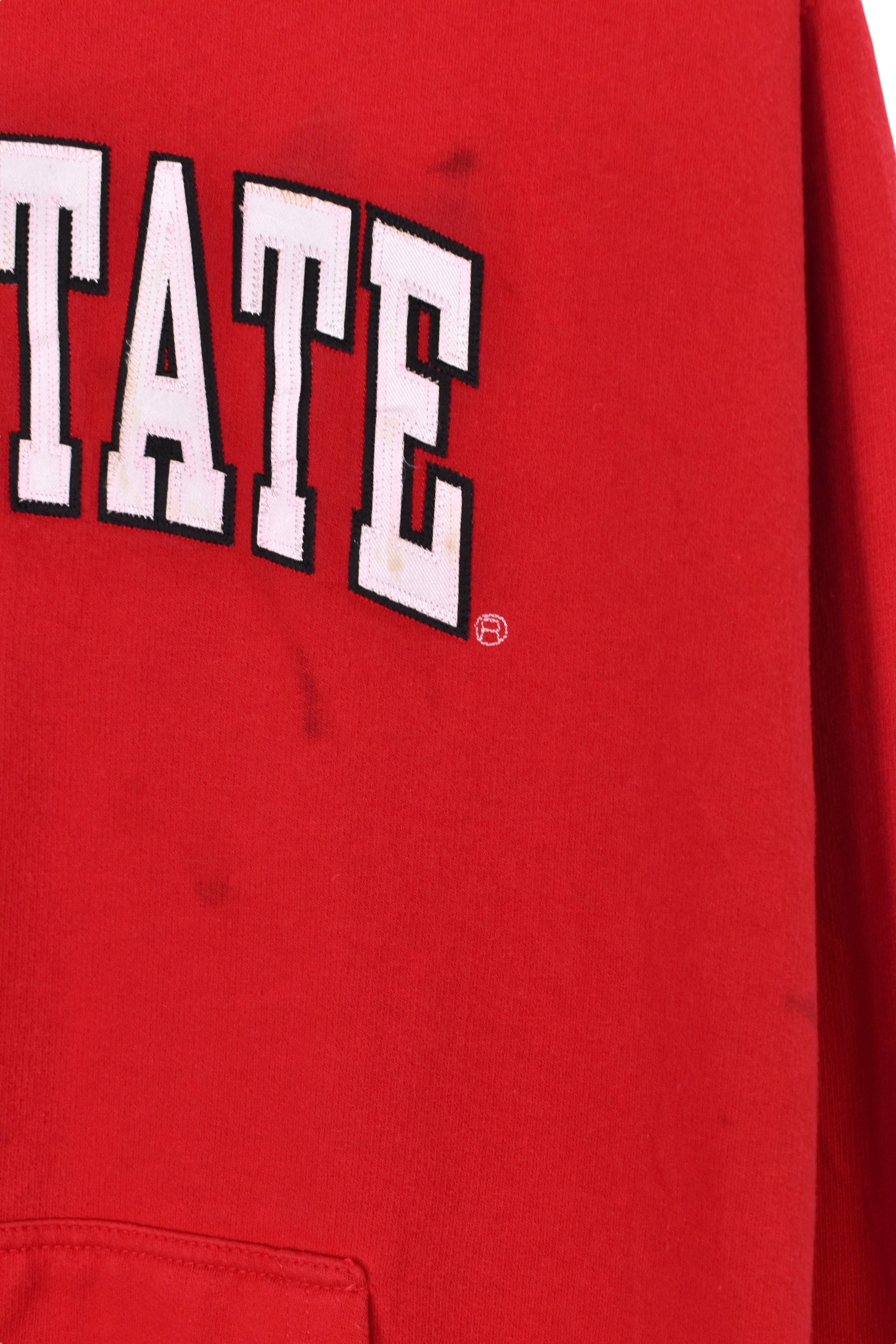 Vintage Ohio State University hoodie (XL), red embroidered sweatshirt