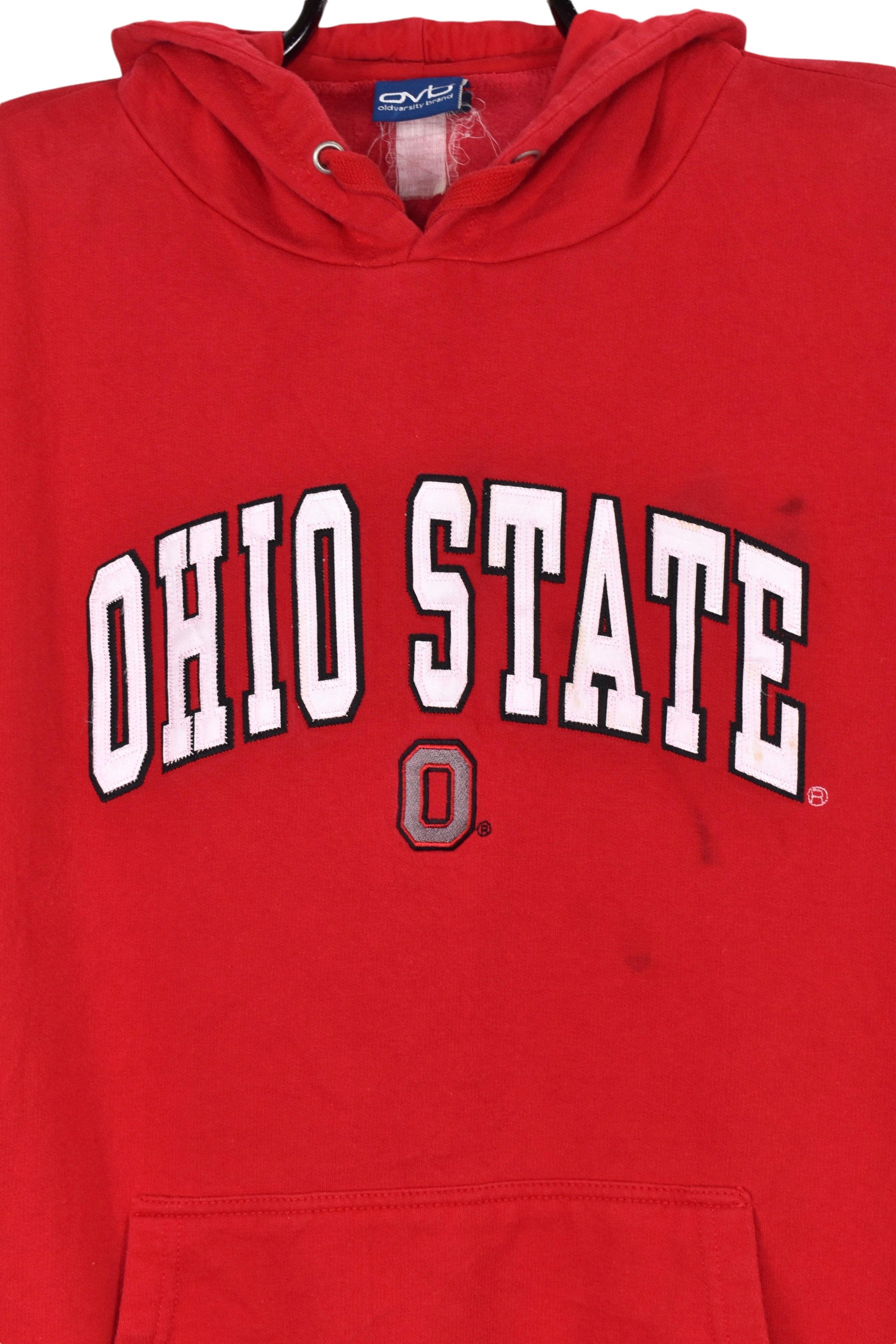 Vintage Ohio State University hoodie (XL), red embroidered sweatshirt