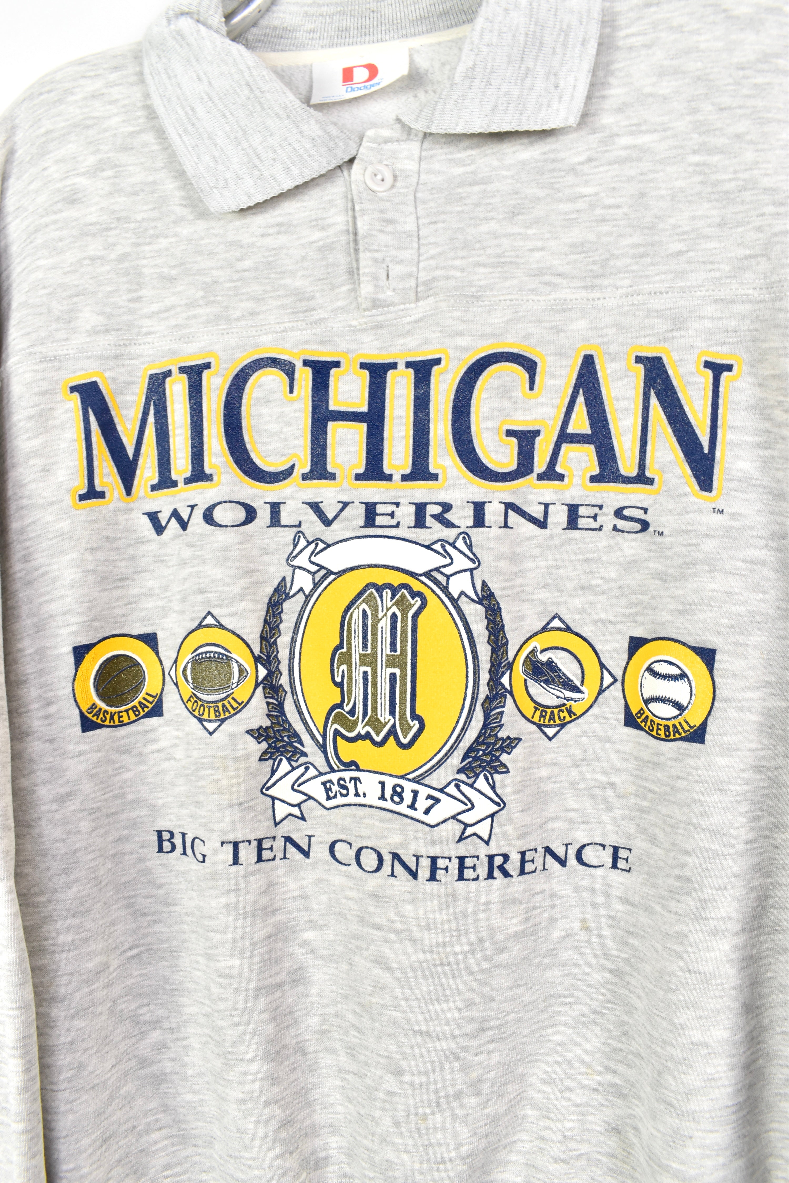 VINTAGE MICHIGAN UNIVERSITY GREY SWEATSHIRT | XXL COLLEGE