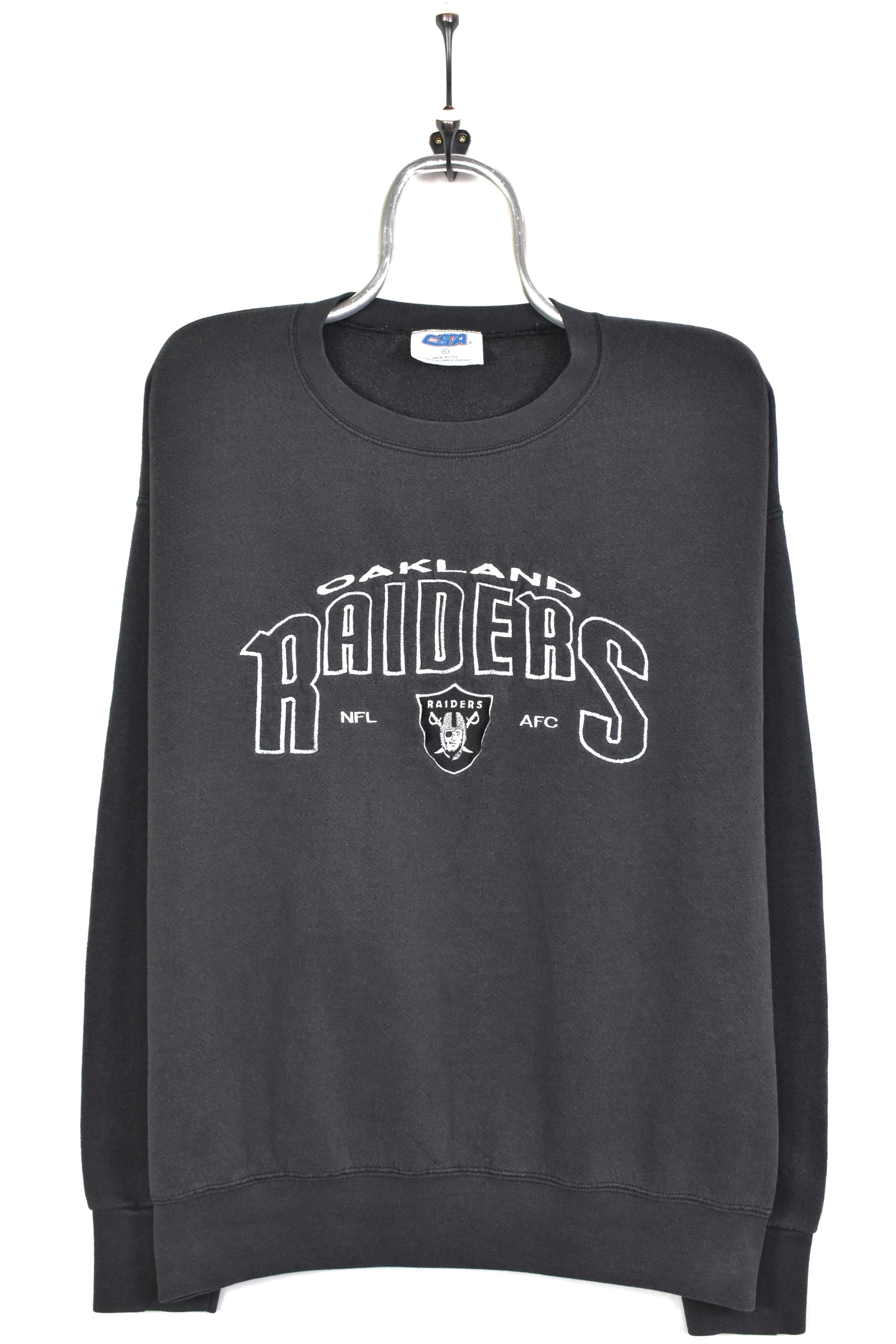 Vintage NFL Oakland Raiders embroidered black sweatshirt | XL PRO SPORT