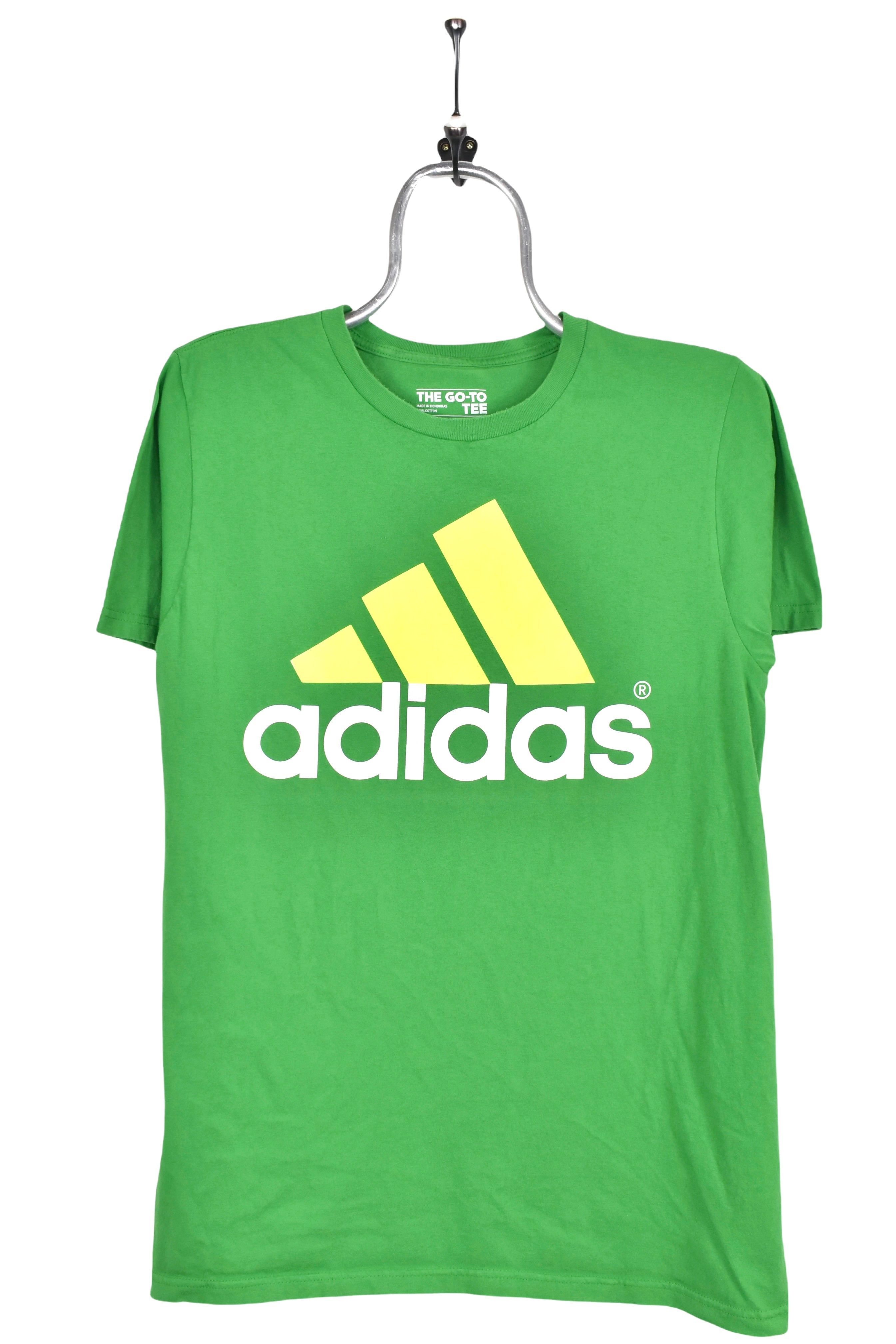 Women's modern Adidas shirt, green graphic tee - AU M ADIDAS