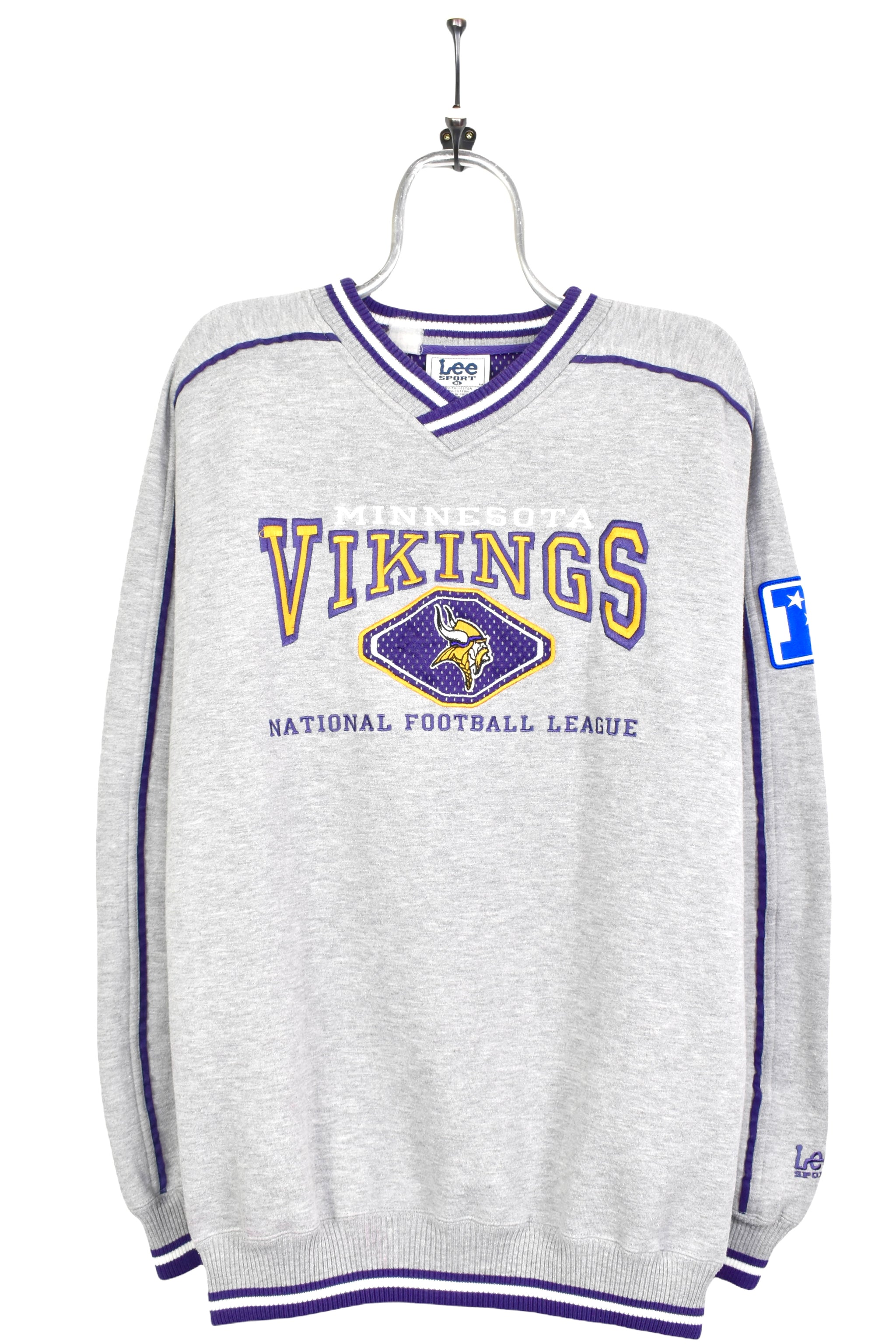 Tommy Hilfiger Womens Minnesota Vikings Hoodie Sweatshirt, Grey, Small