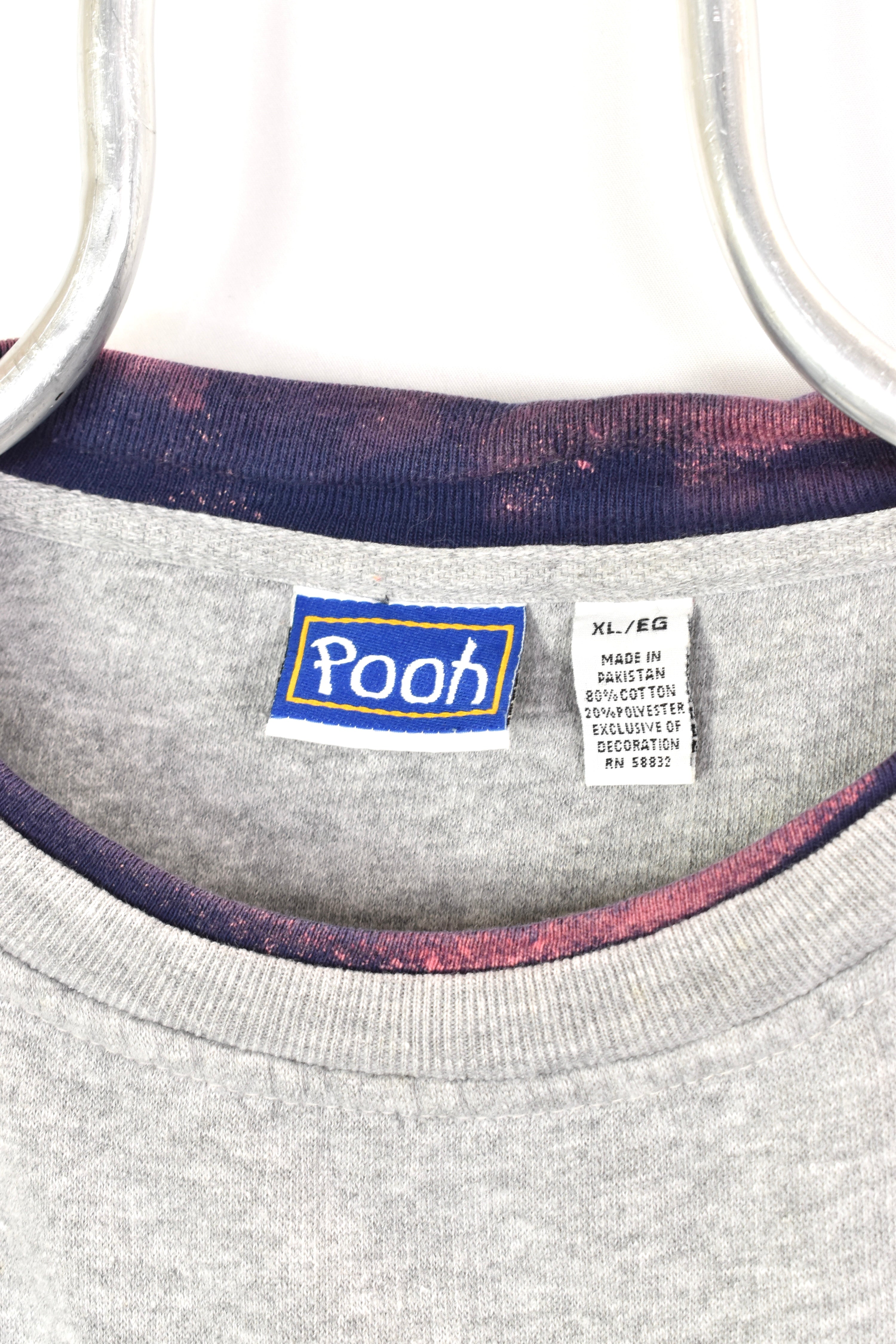 Women's vintage Disney sweatshirt, Tigger cartoon embroidered crewneck - large, grey DISNEY / CARTOON