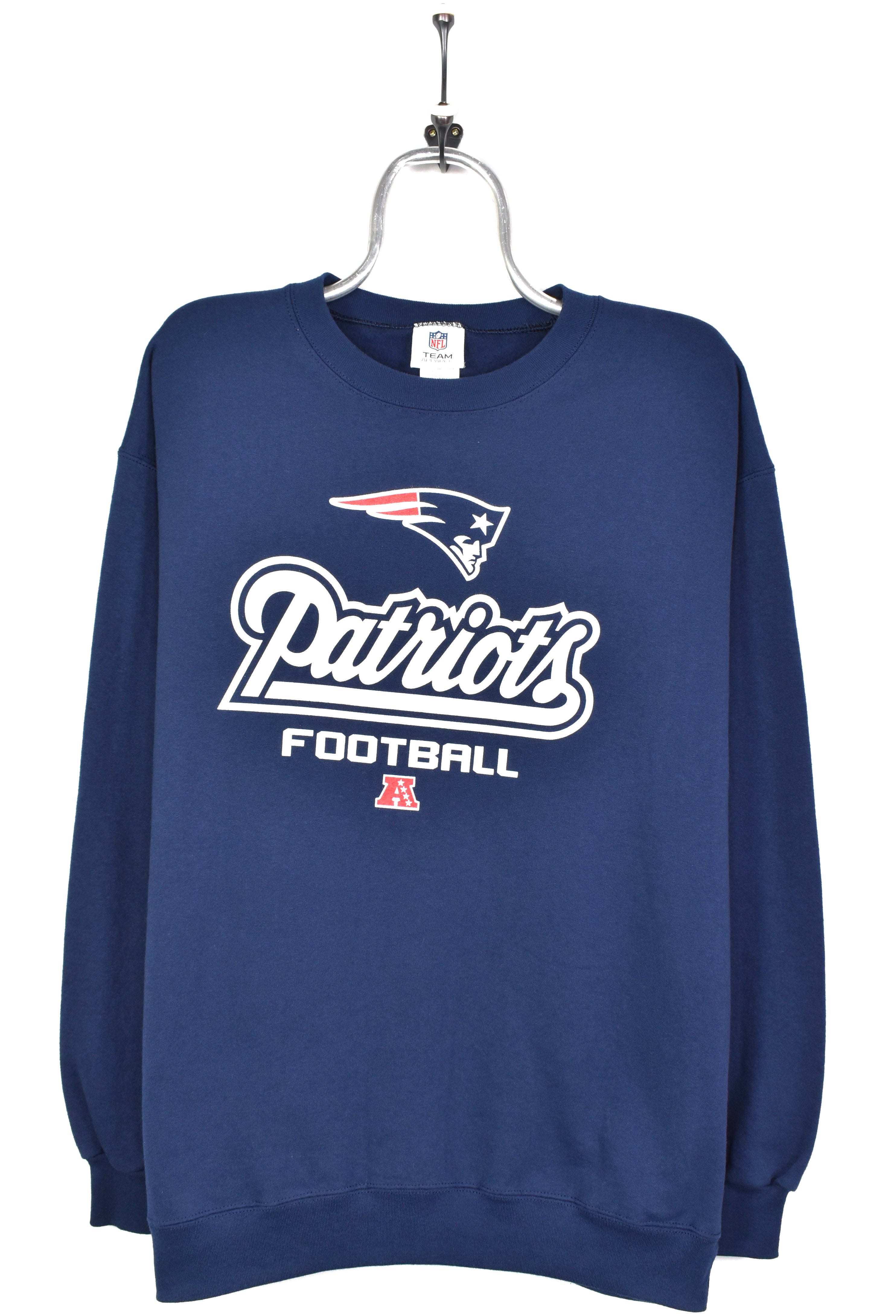 VINTAGE NFL NEW ENGLAND PATRIOTS NAVY SWEATSHIRT | LARGE PRO SPORT