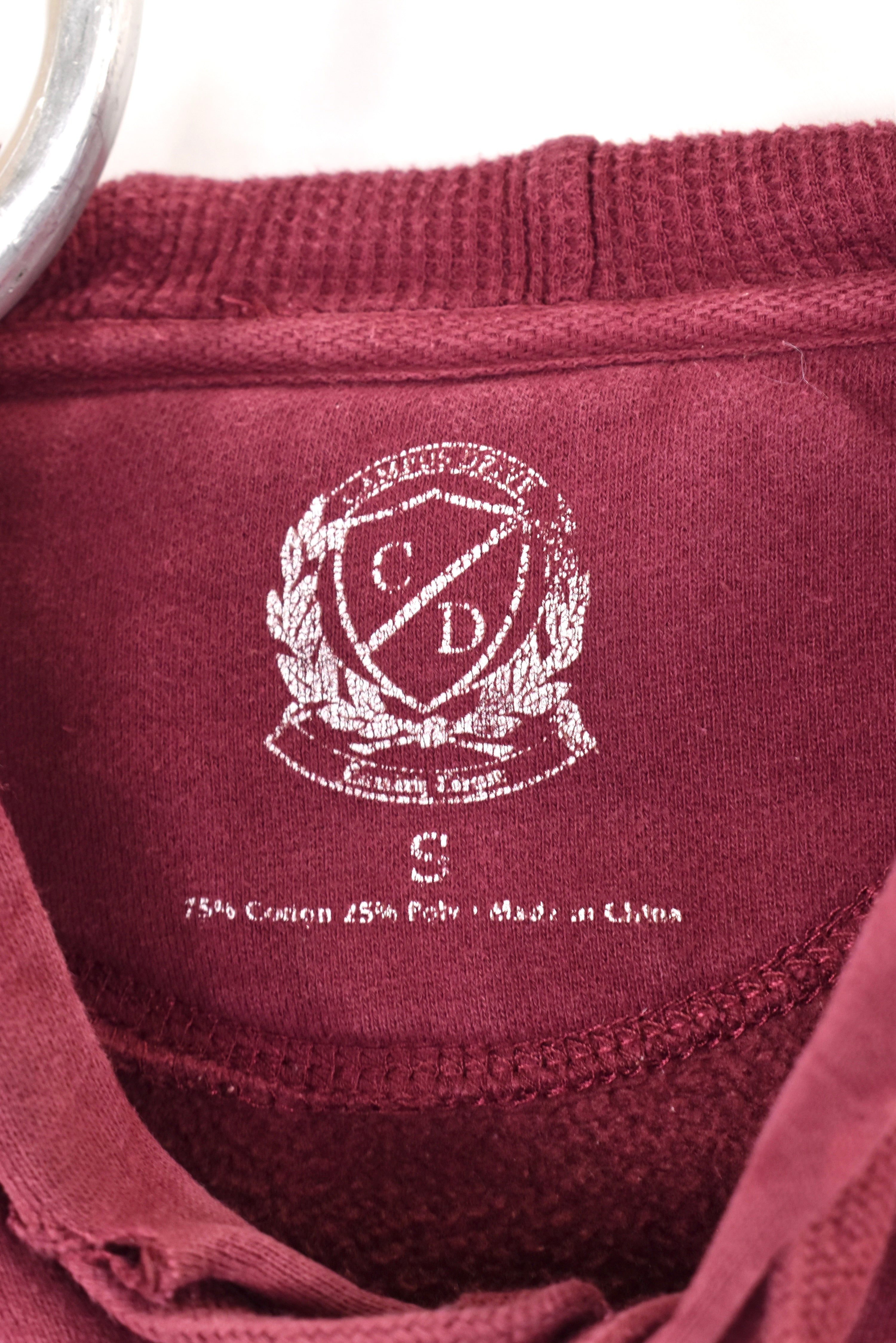 Vintage Arizona State University hoodie, burgundy embroidered sweatshirt - AU S COLLEGE