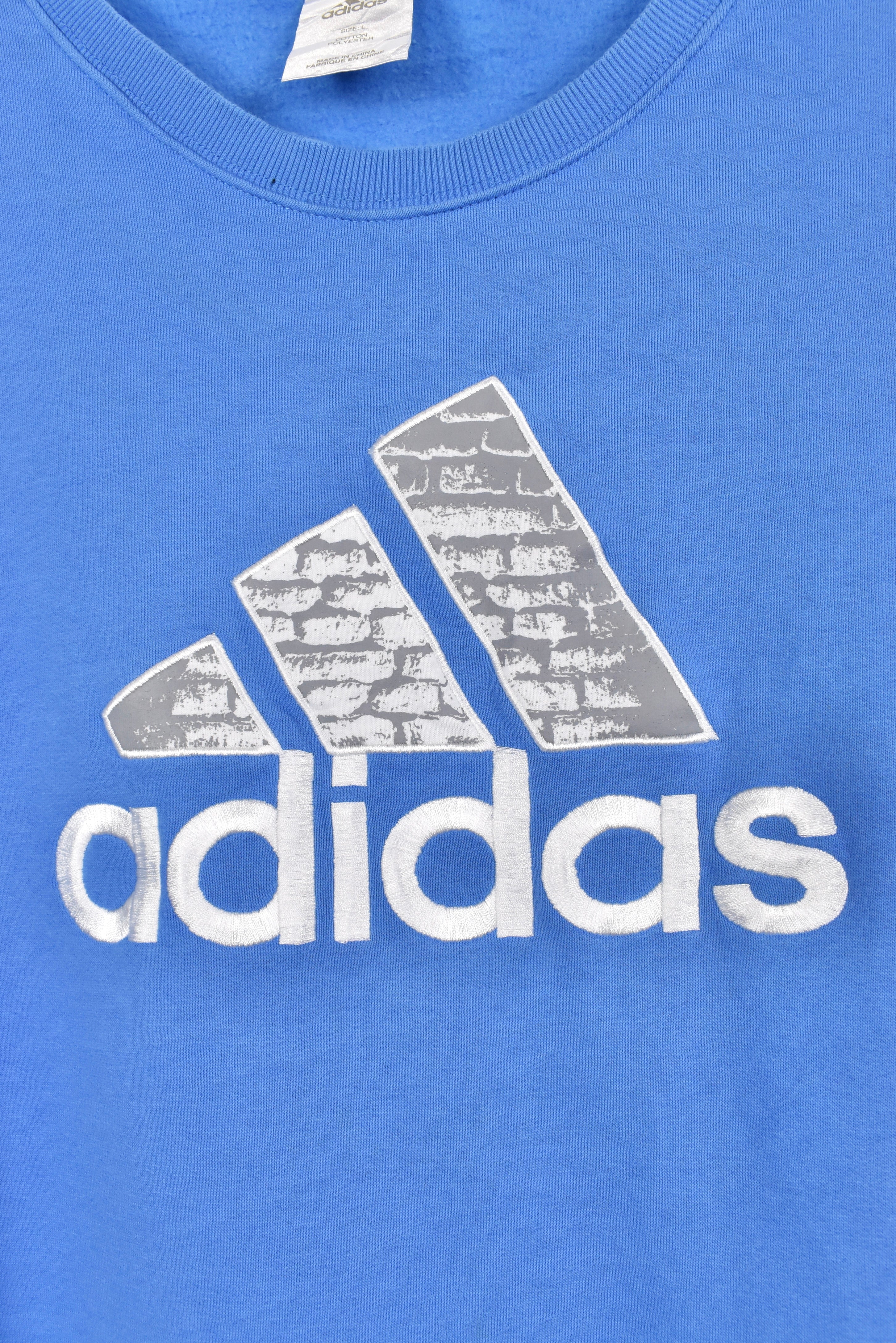 Vintage Adidas sweatshirt, blue embroidered crewneck - AU L ADIDAS