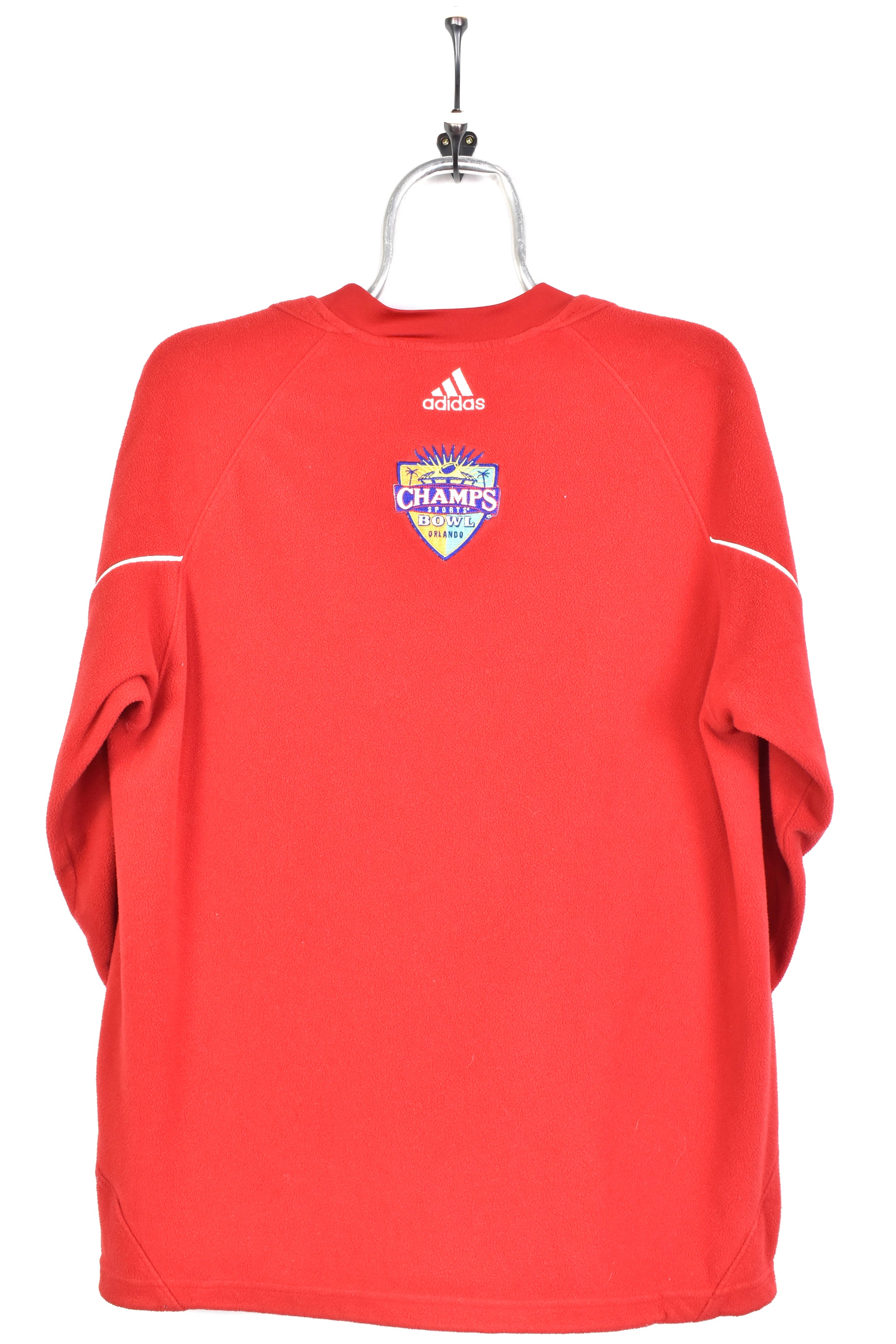 Vintage University of Wisconsin fleece, red embroidered sweatshirt - AU Medium COLLEGE