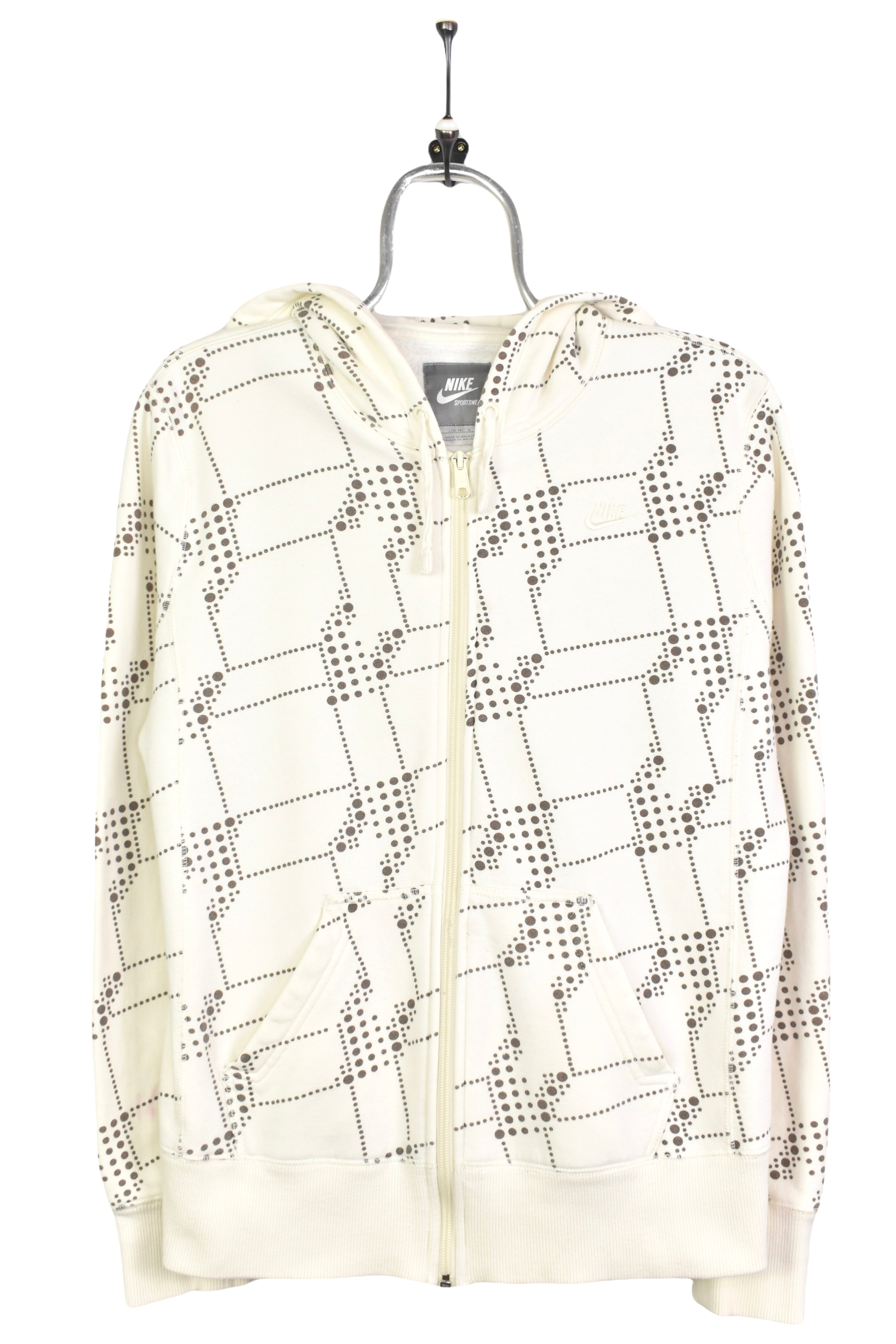 Vintage Nike embroidered cream hoodie | Medium NIKE