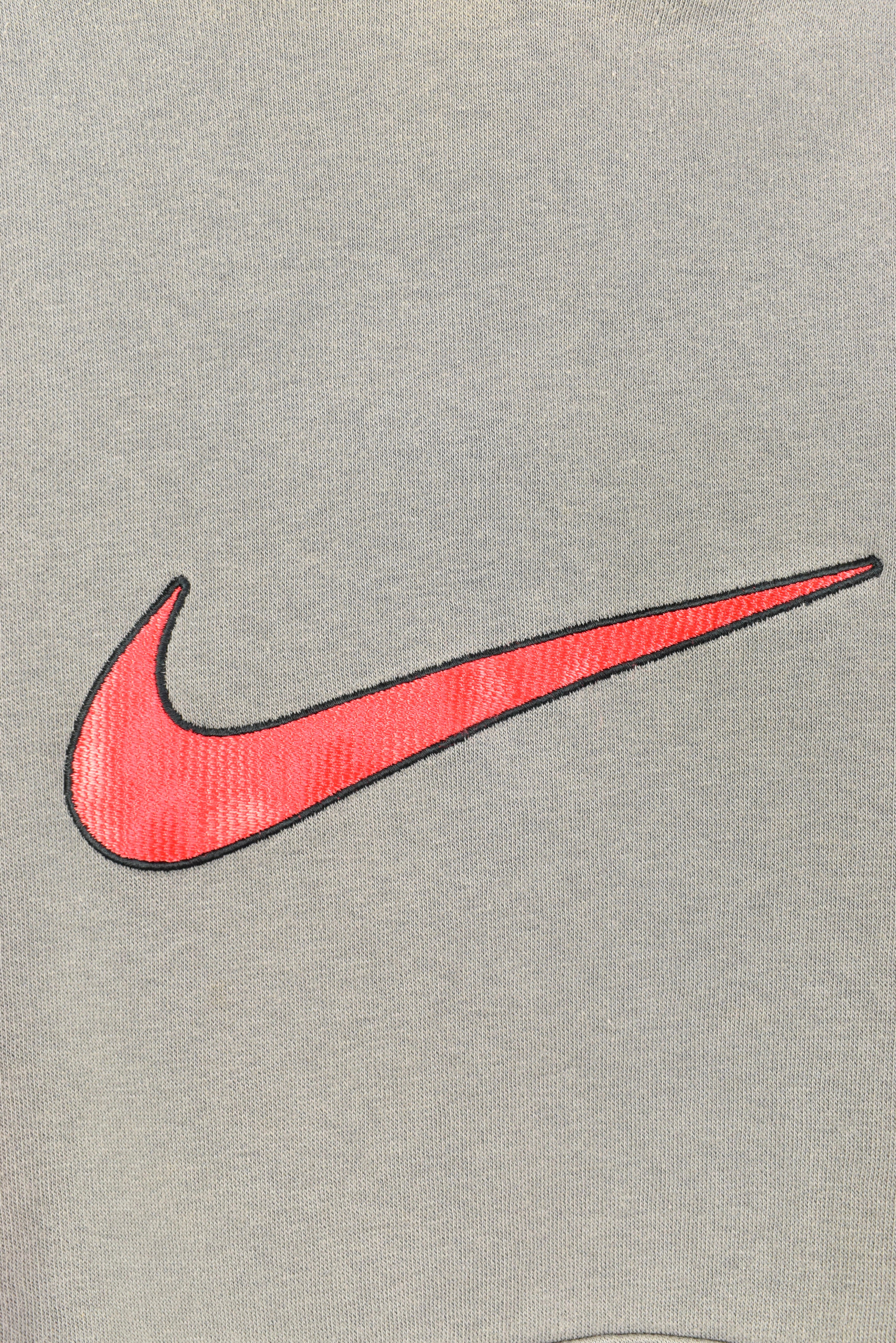 VINTAGE NIKE EMBROIDERED BROWN HOODIE | MEDIUM NIKE