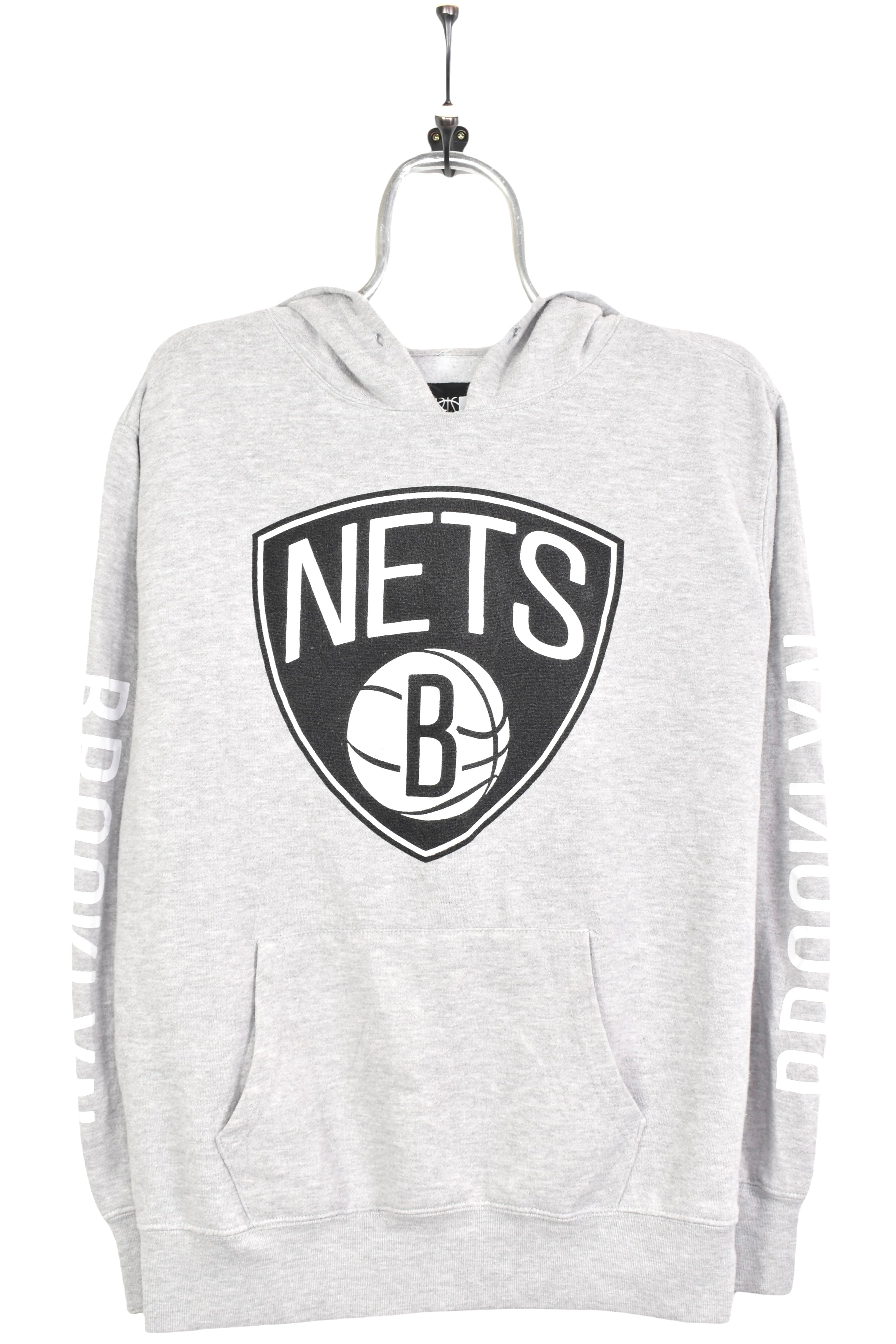 Modern Brooklyn Nets hoodie, NBA graphic sweatshirt - medium, grey PRO SPORT